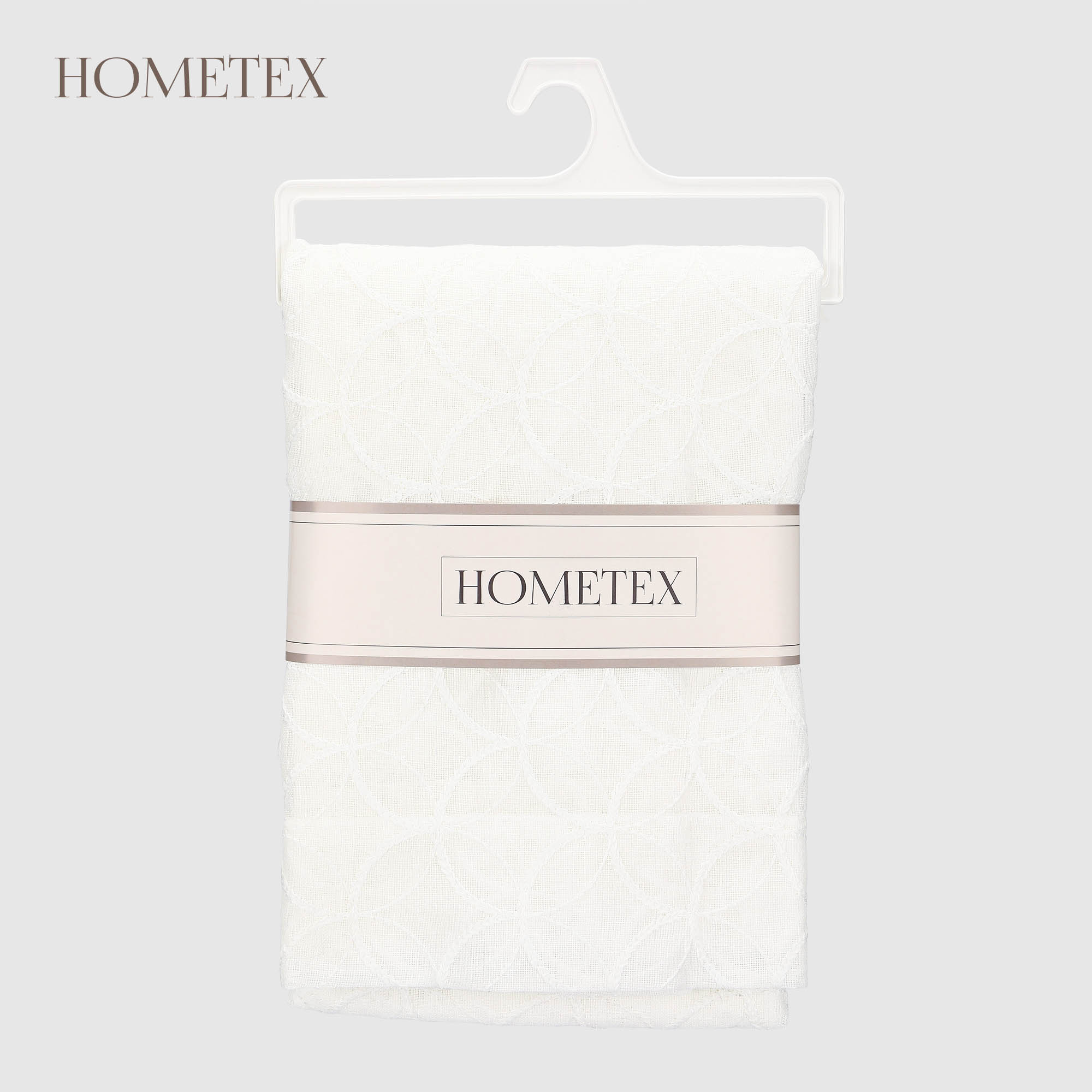 Скатерть Hometex белая вышивка полиэстер 140х240 см 3490₽