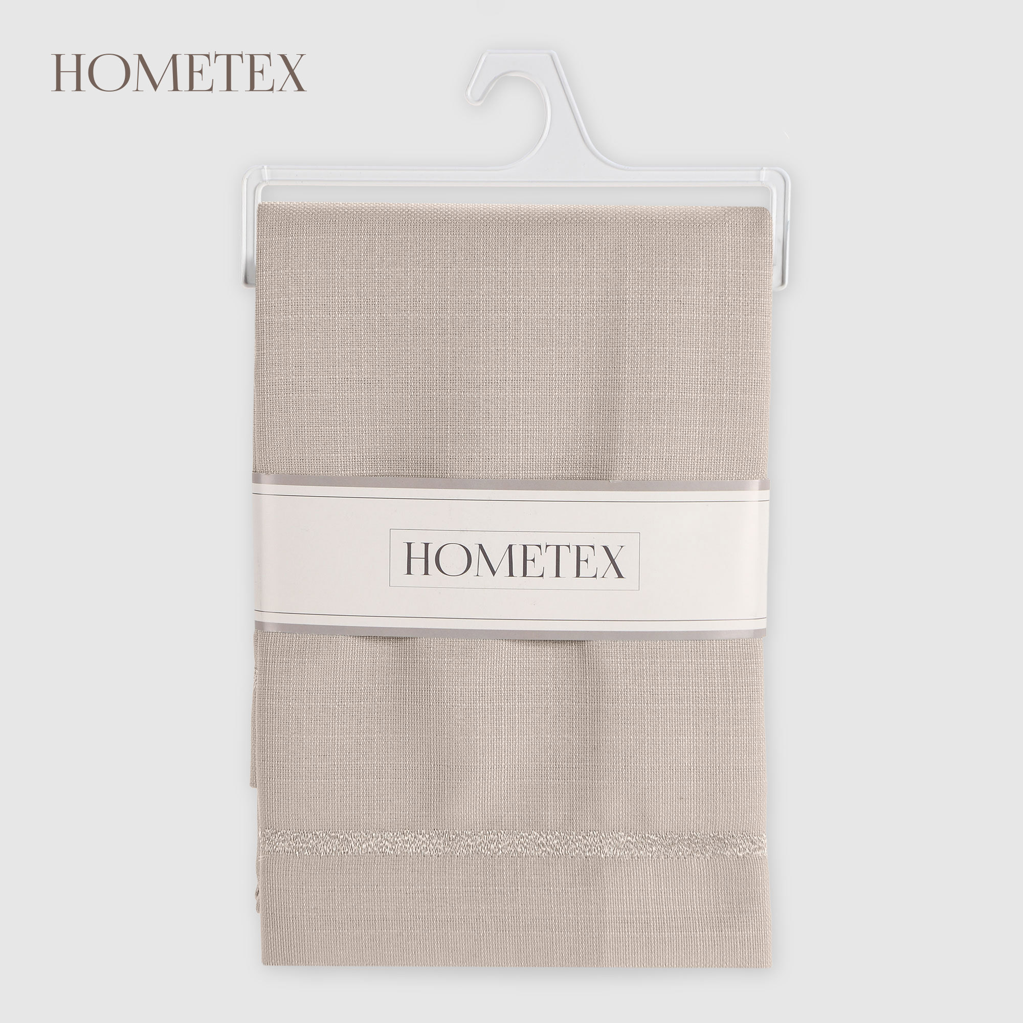 Скатерть Hometex Paros вышивка бежевая 140х240 см
