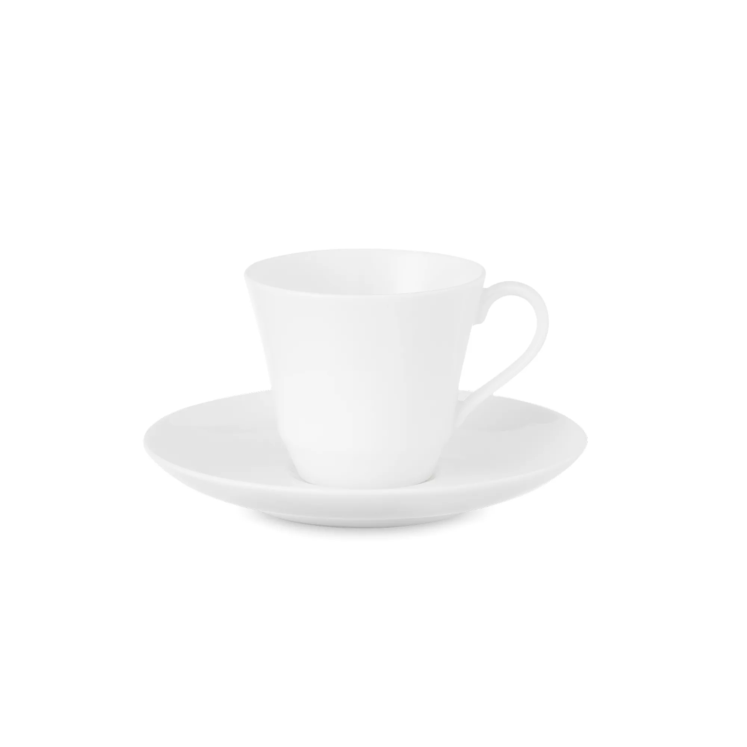 Пара кофейная Narumi Белый декор 110 мл, фарфор костяной