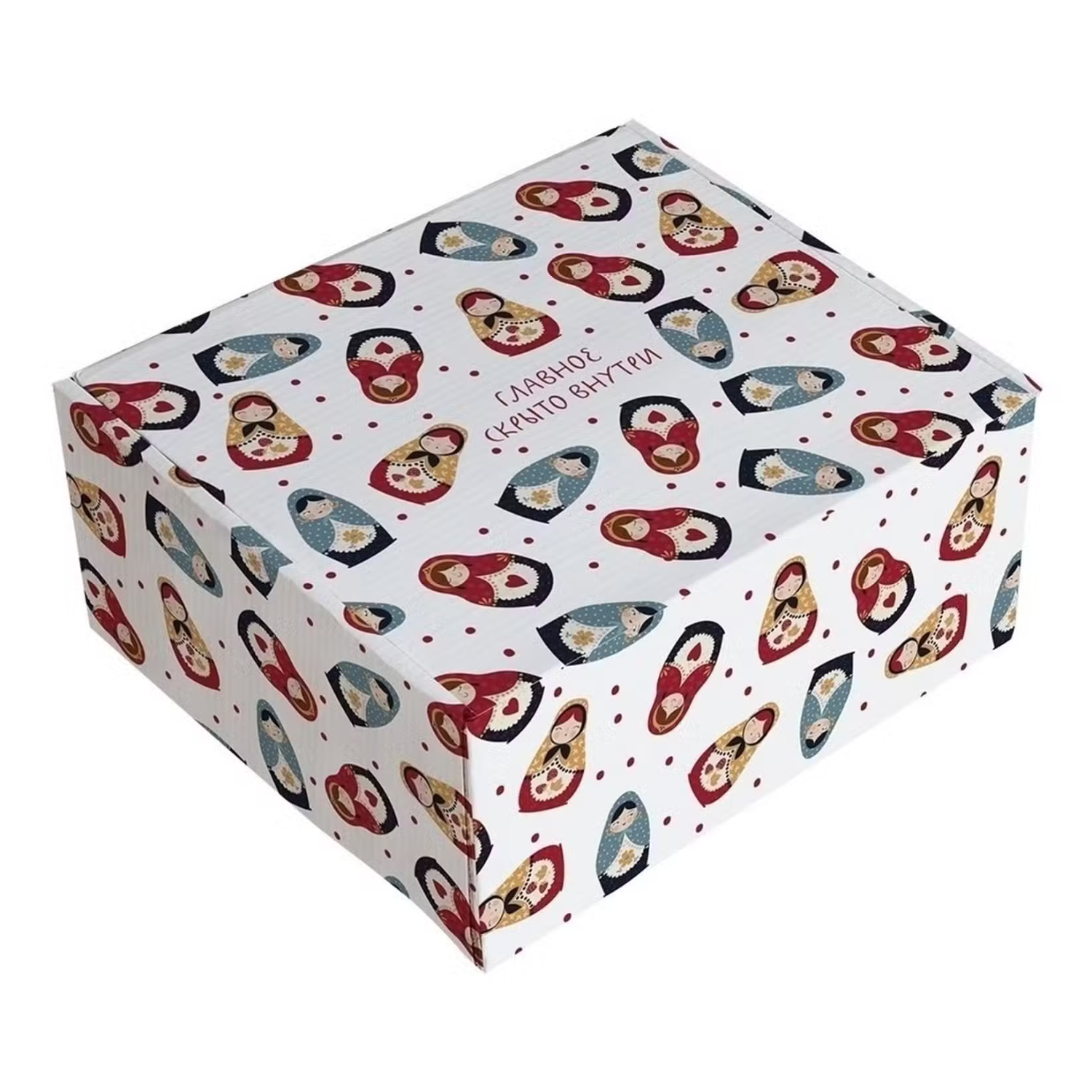 Коробка подарочная Be Smart Folk матрёшки 23х26х12 см 629₽