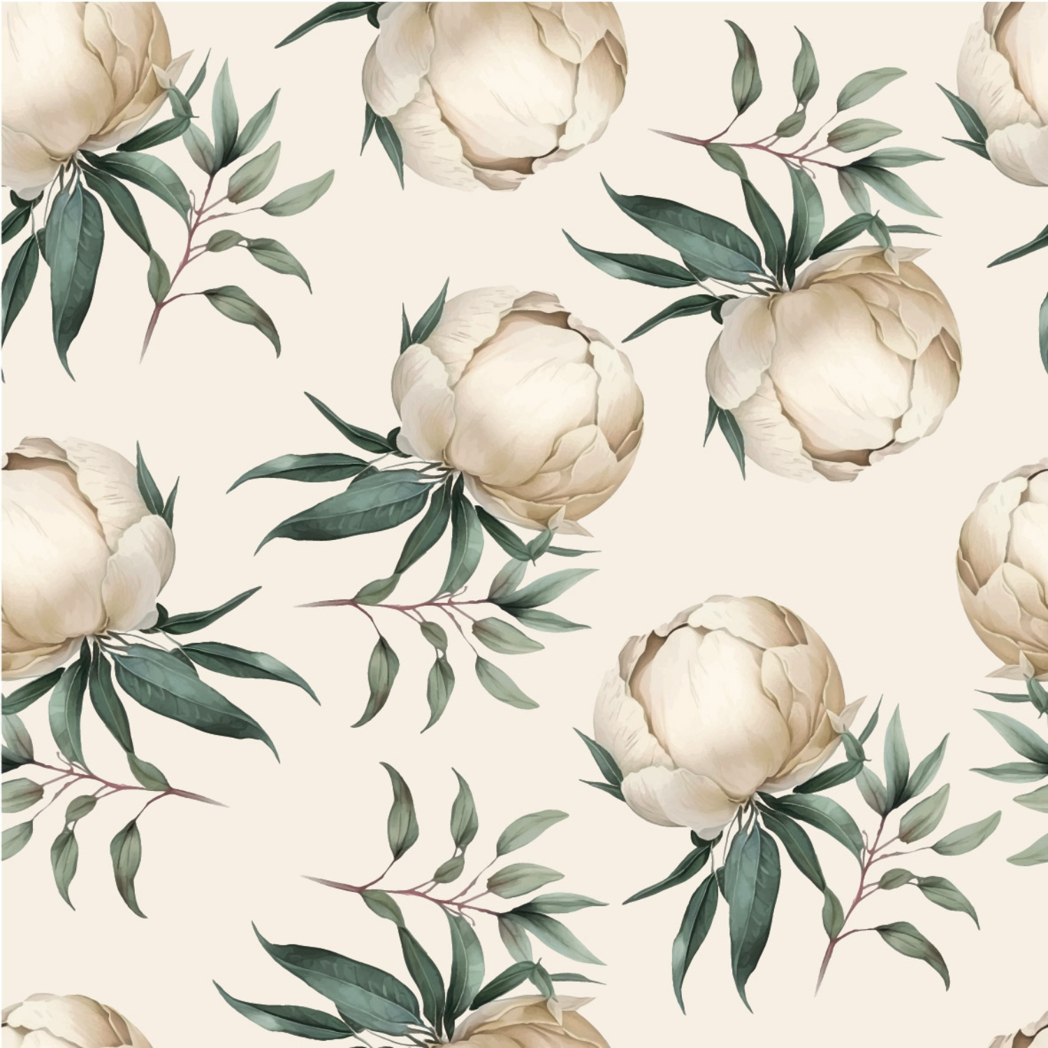 Бумага для подарков Peony айвори 70х100 см 169₽