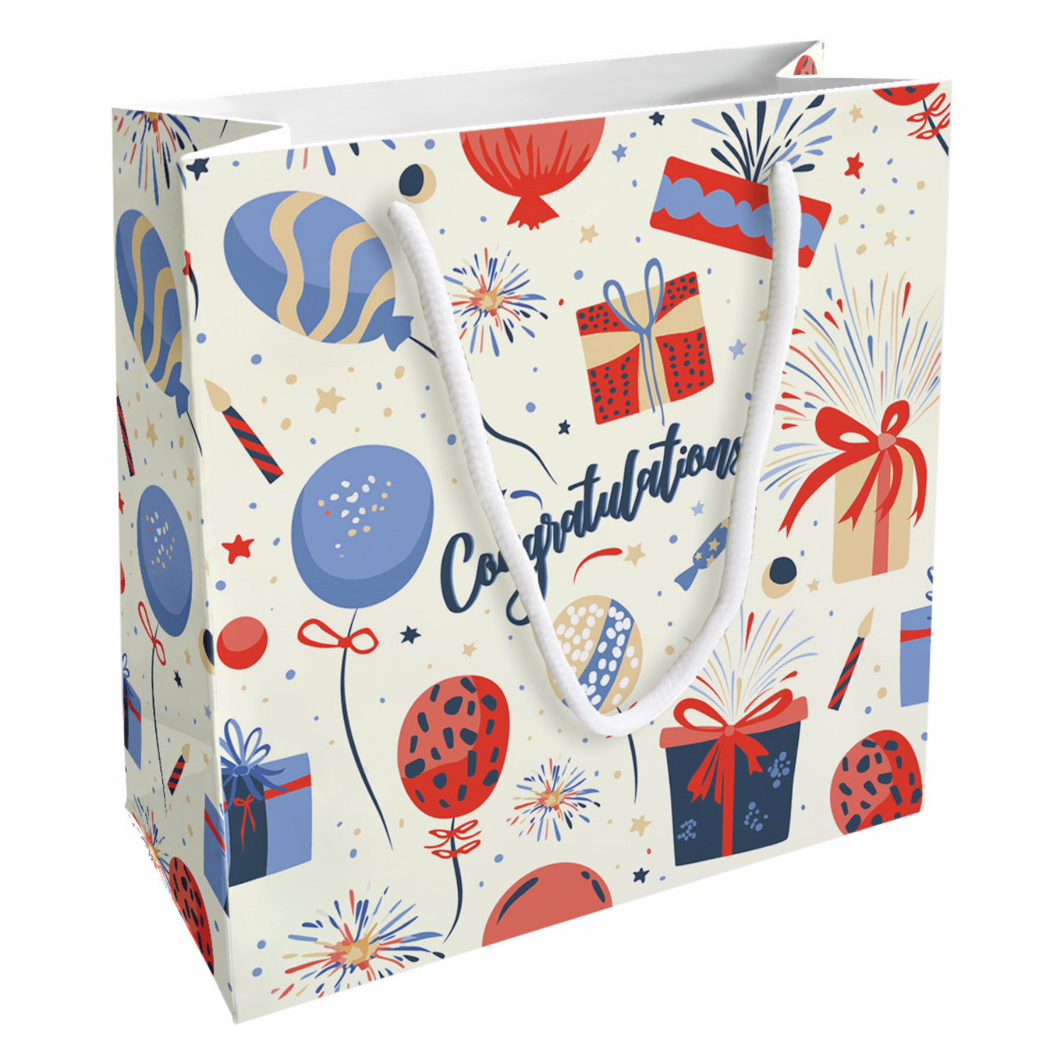 Пакет подарочный Be Smart Bang белый 20х20 см 159₽