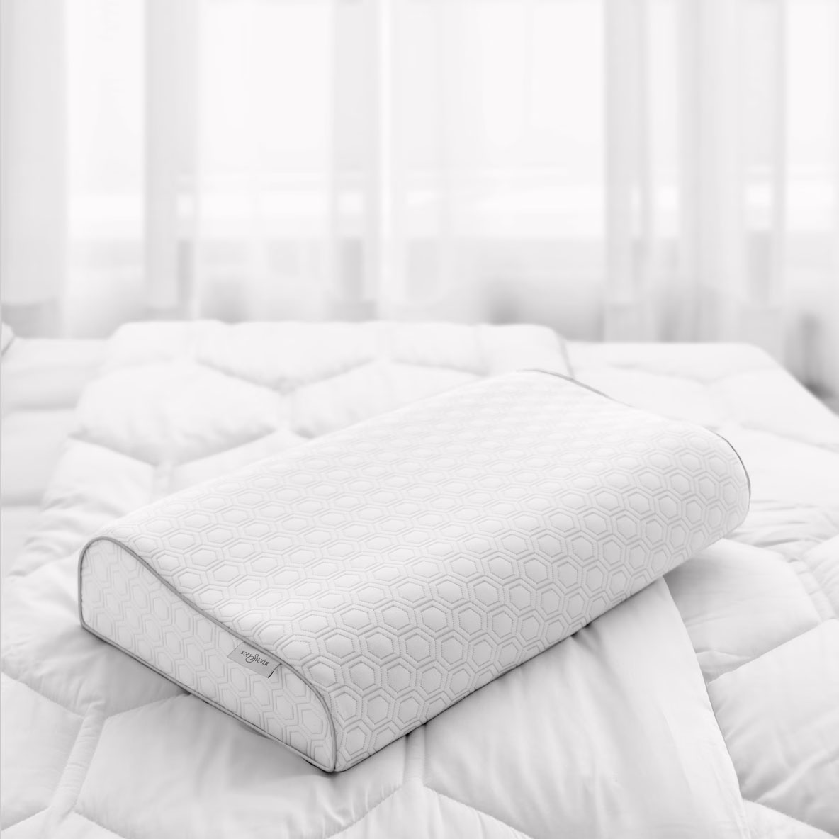 Подушка анатомическая Soft Silver 60х40х10х13 см