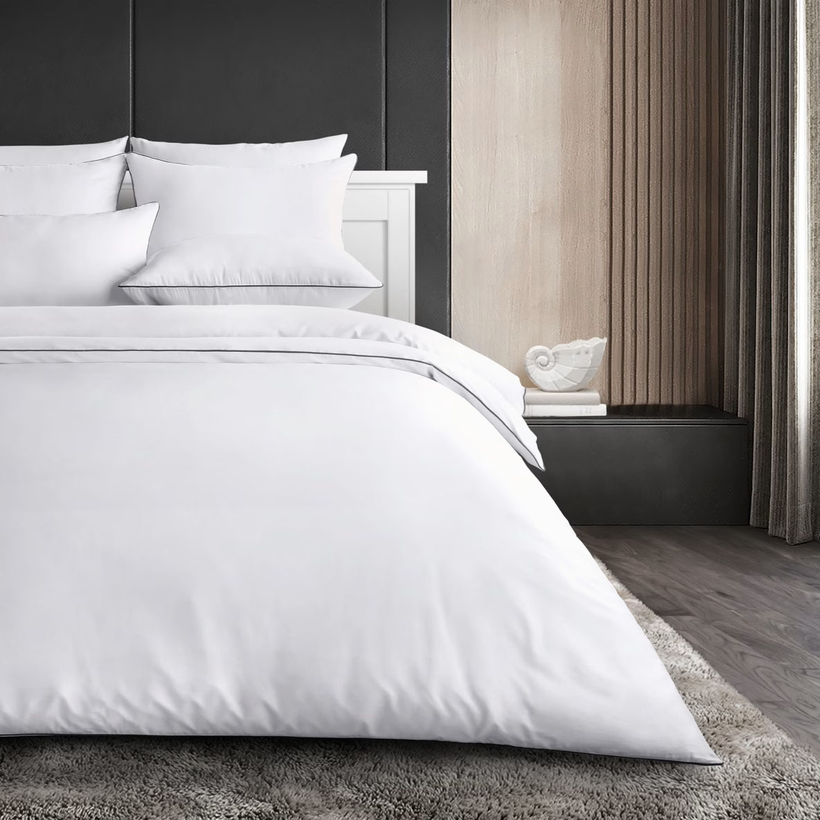 Комплект постельного белья Soft Silver Евро нав. Альпийский снег