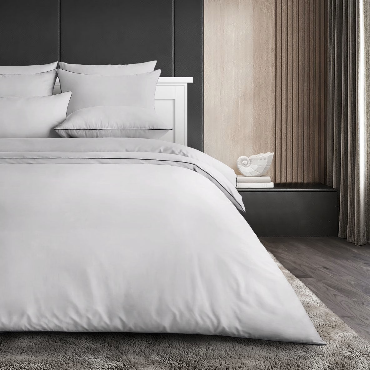 Комплект постельного белья Soft Silver Семейный нав. Благородное серебро