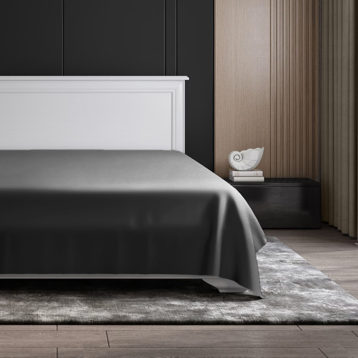 Простыня Soft Silver Серый космос 180х215 см