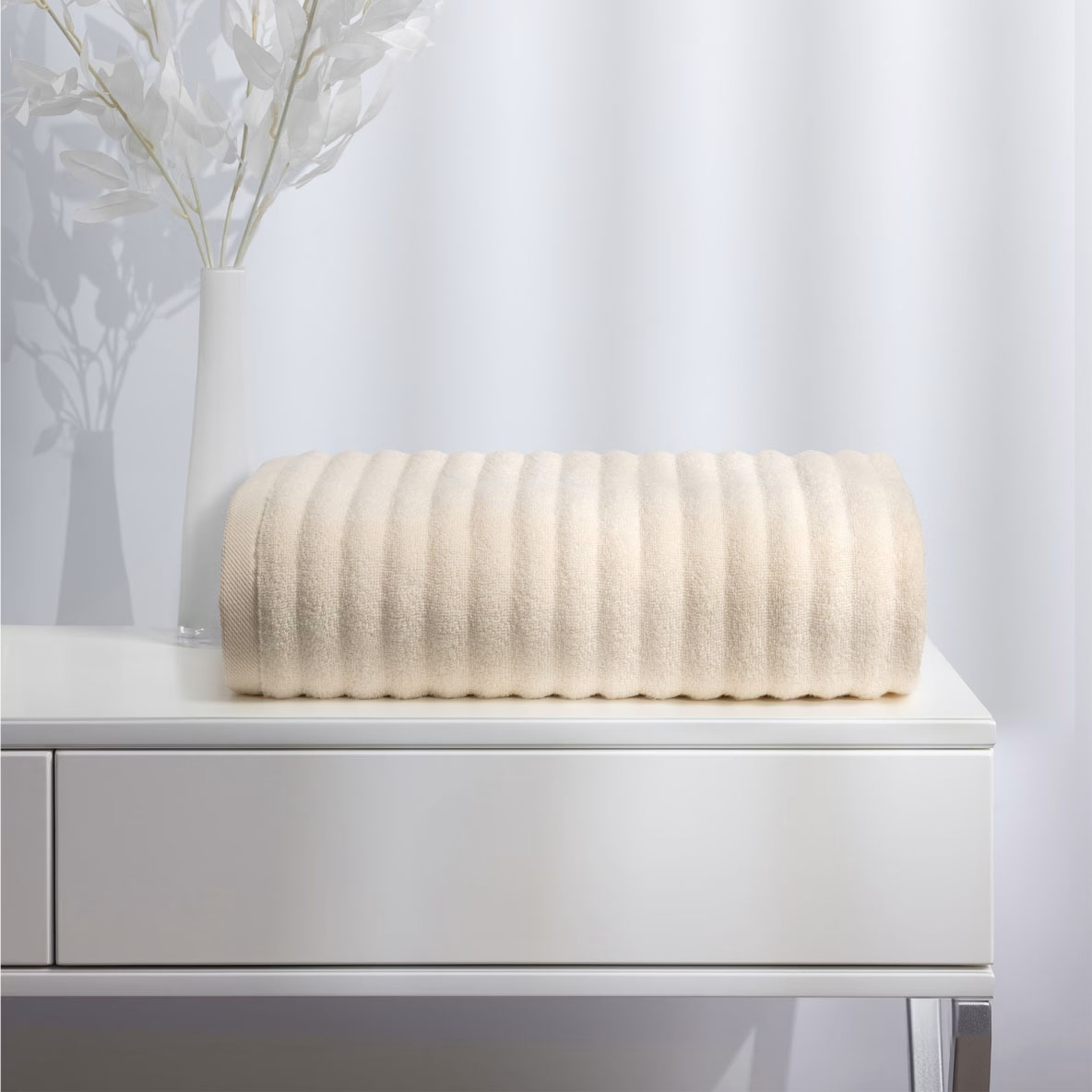 Полотенце Soft Silver 100х150 см Wave Tactile Экрю