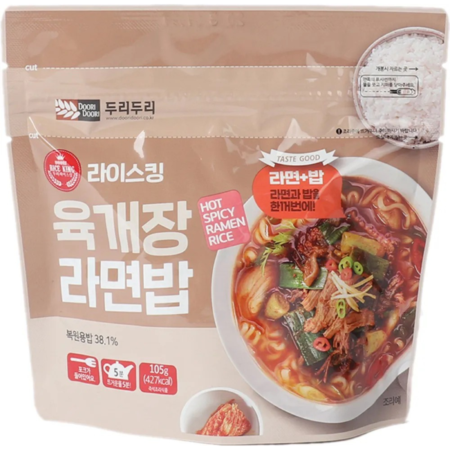 Рамен Doori doori с рисом Юкгеджан 102 г 399₽