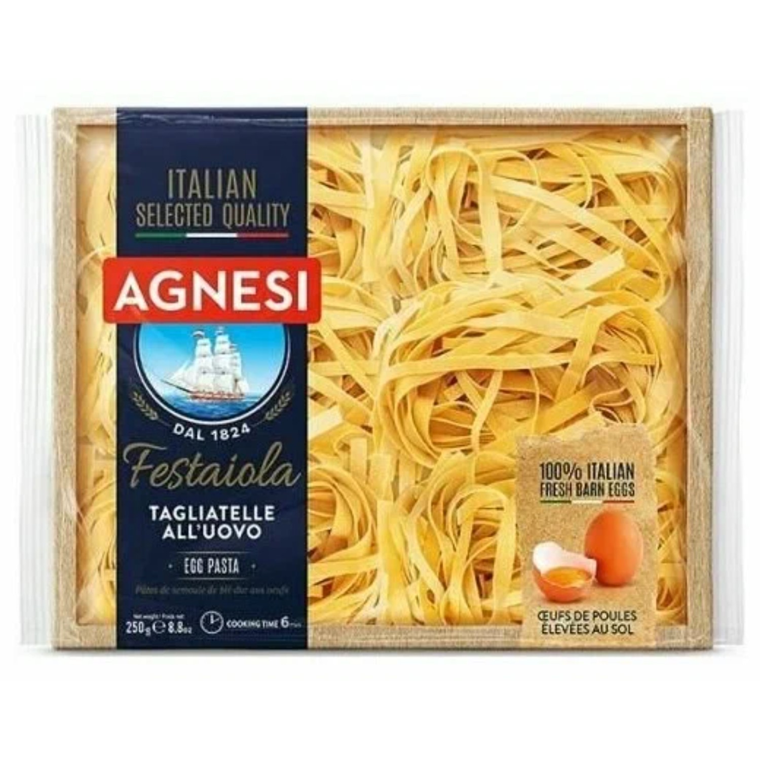 Макароны Agnesi тальолини яичные 250 г 269₽