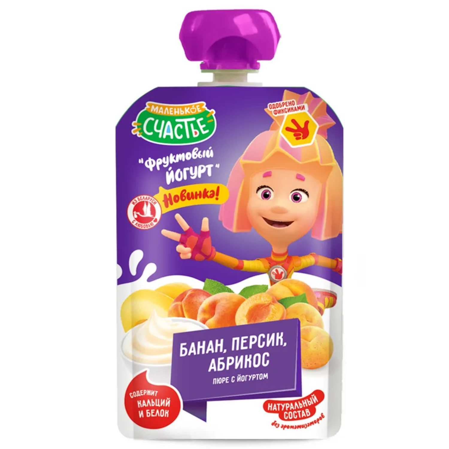 Пюре Фиксики банан абрикос персик йогурт 85 г 51₽