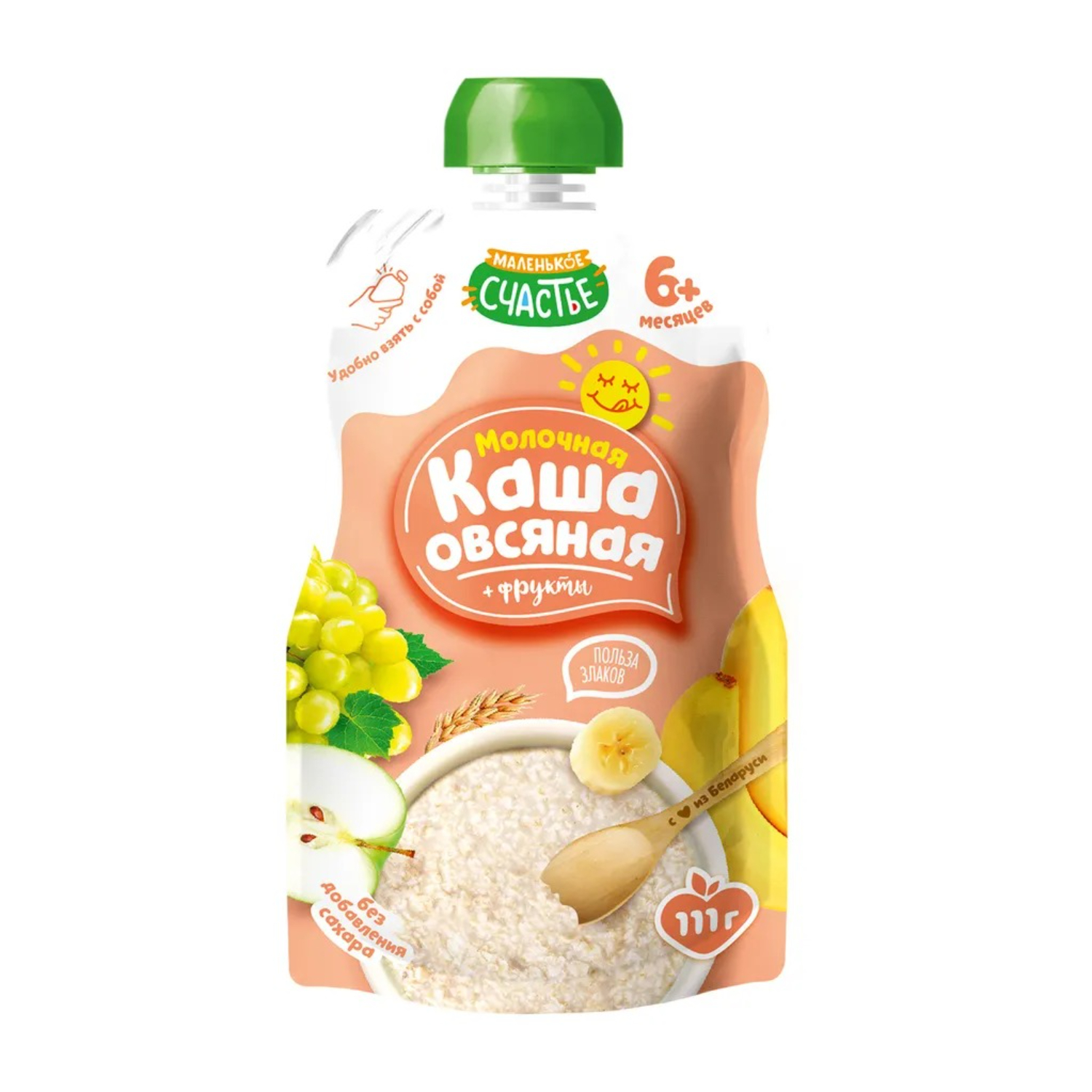 Каша молочная Маленькое Счастье овсяная с фруктами 111 г 45₽