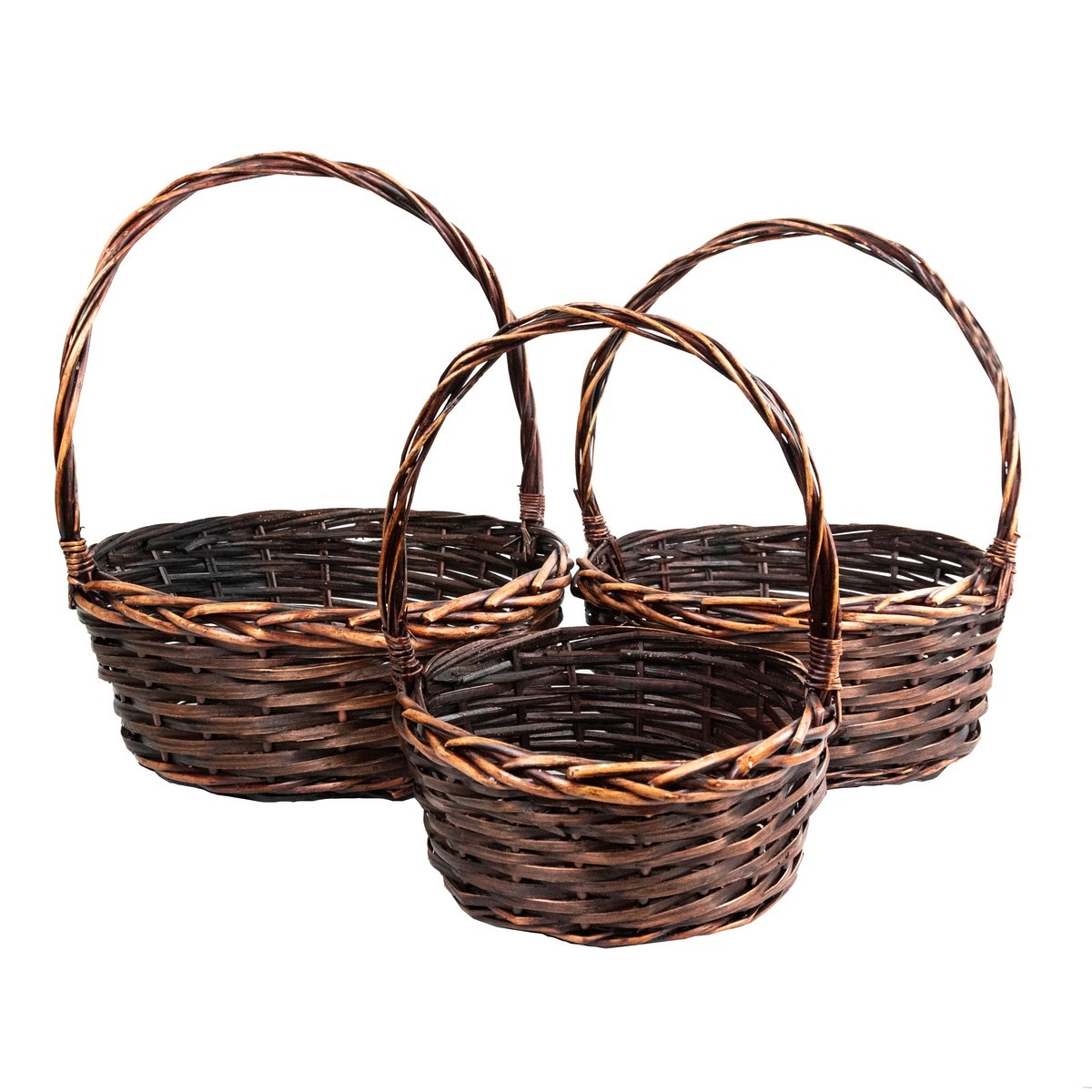 Корзина плетеная Азалия ива коричневая, 34x14x38 см