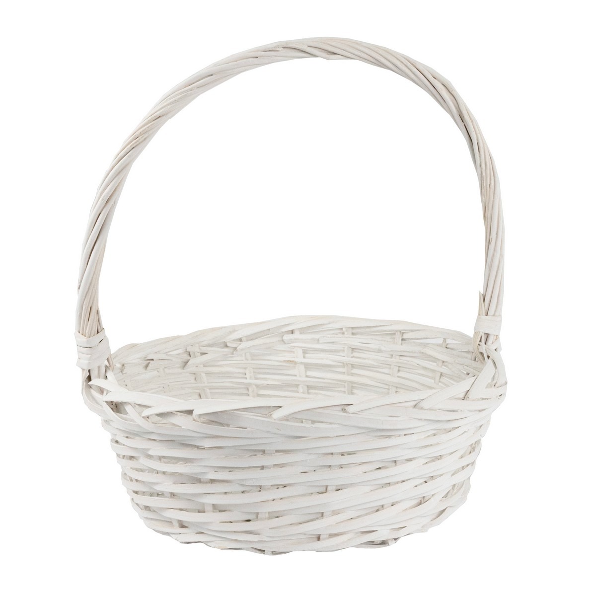 Корзина плетеная Азалия Ива белая 32x12х35 см 990₽