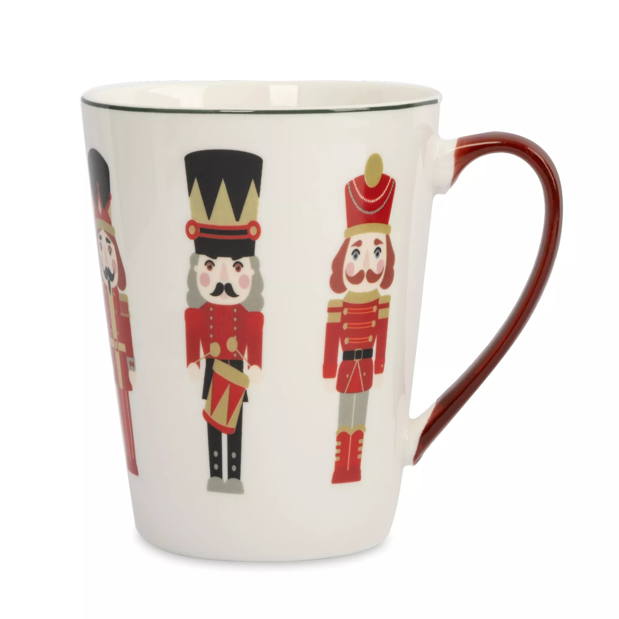 Кружка Anna Lafarg 420 мл бело-бордовая щелкунчики