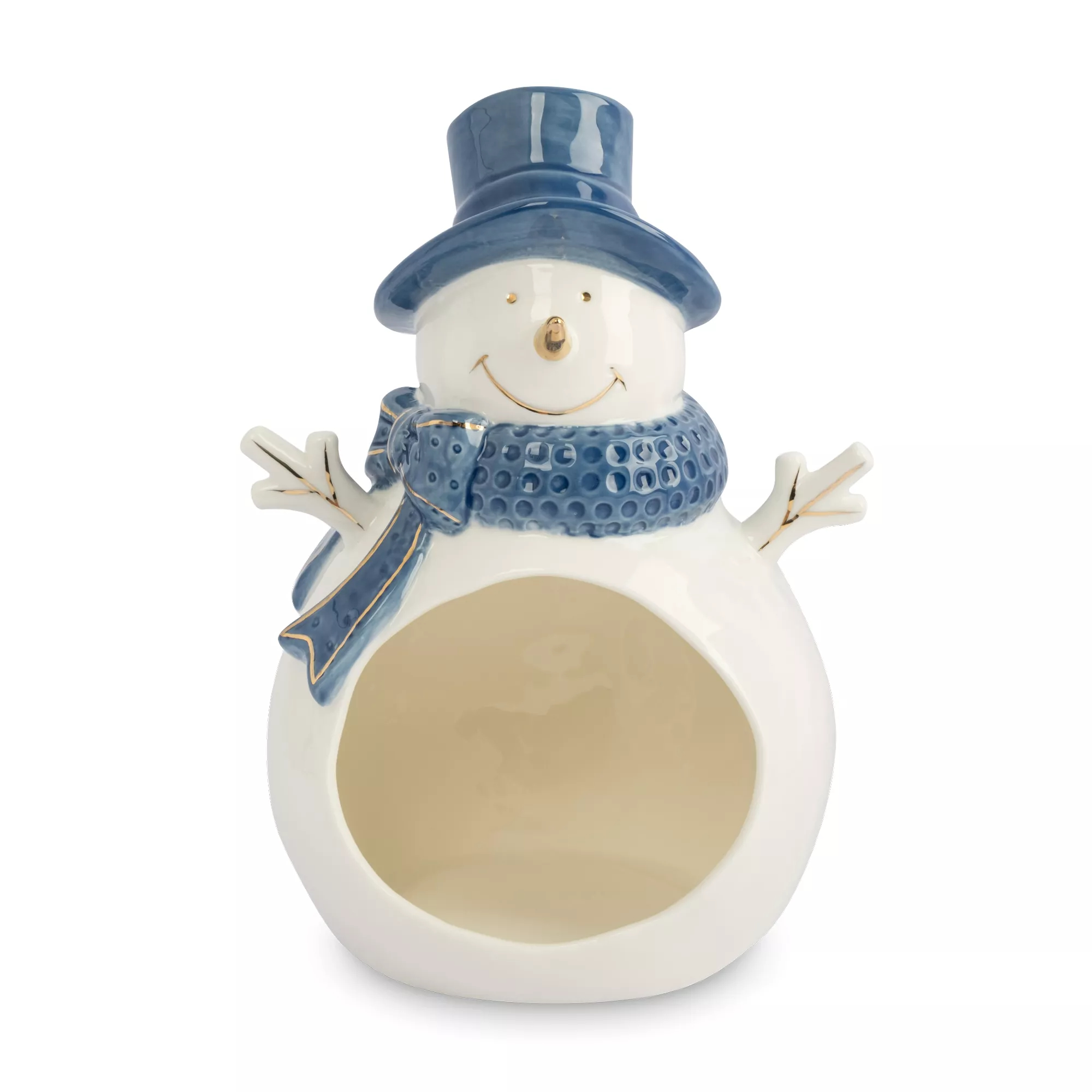 Конфетница Anna Lafarg 22х15 см бело-голубая снеговик 1999₽