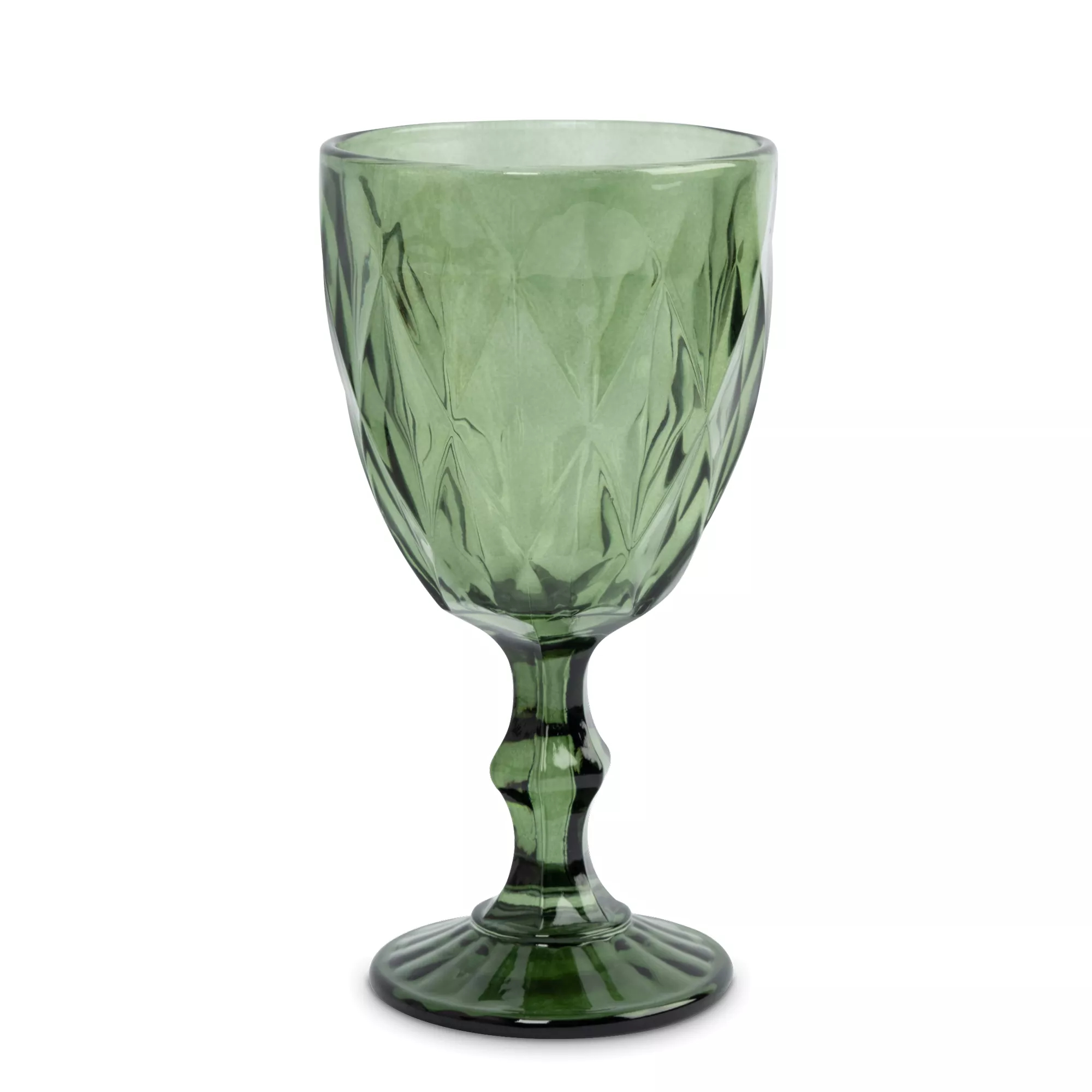 Бокал-кубок для вина Anna Lafarg diamond color 300 мл зеленый