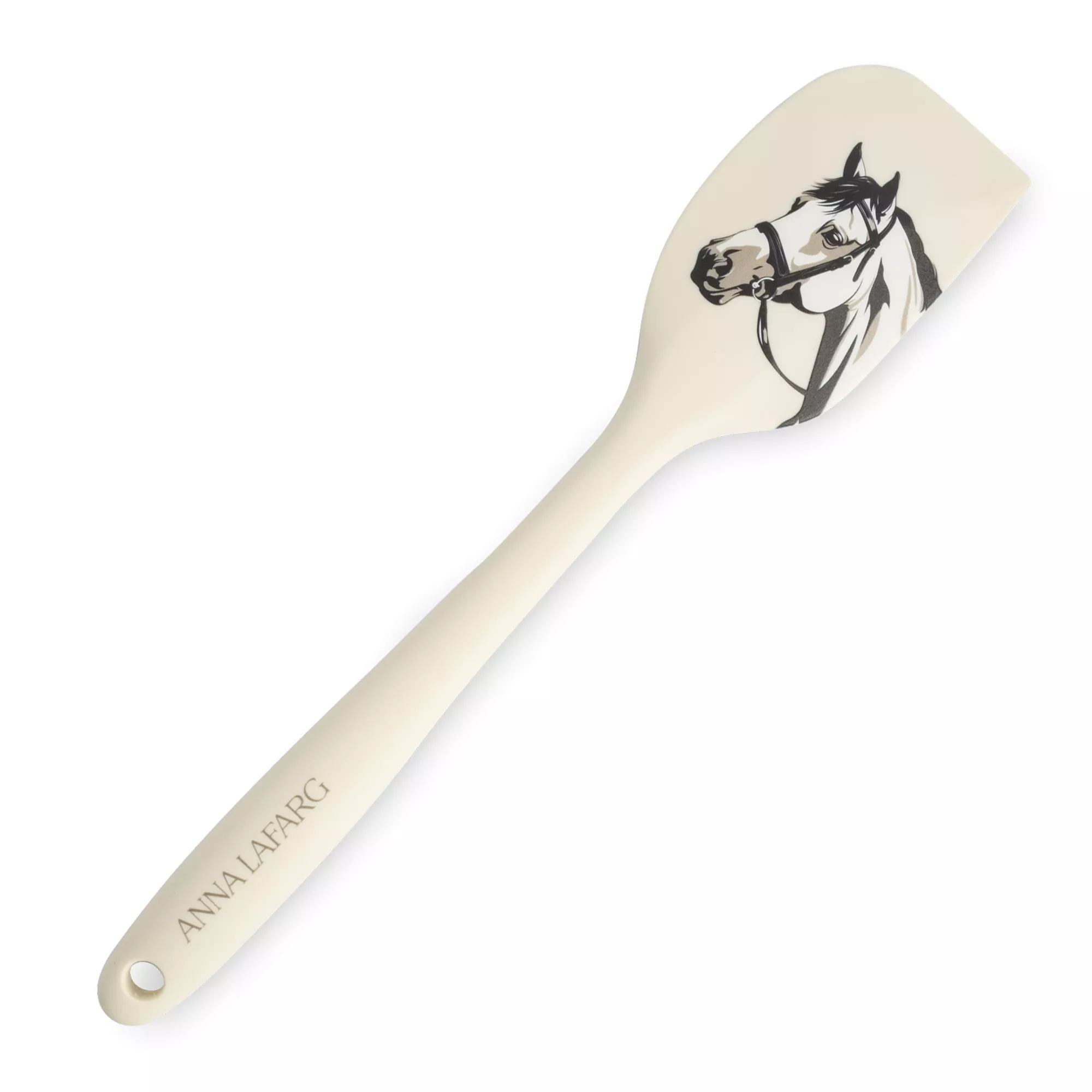 Лопатка-шпатель Anna Lafarg конь 27 см молочная 419₽