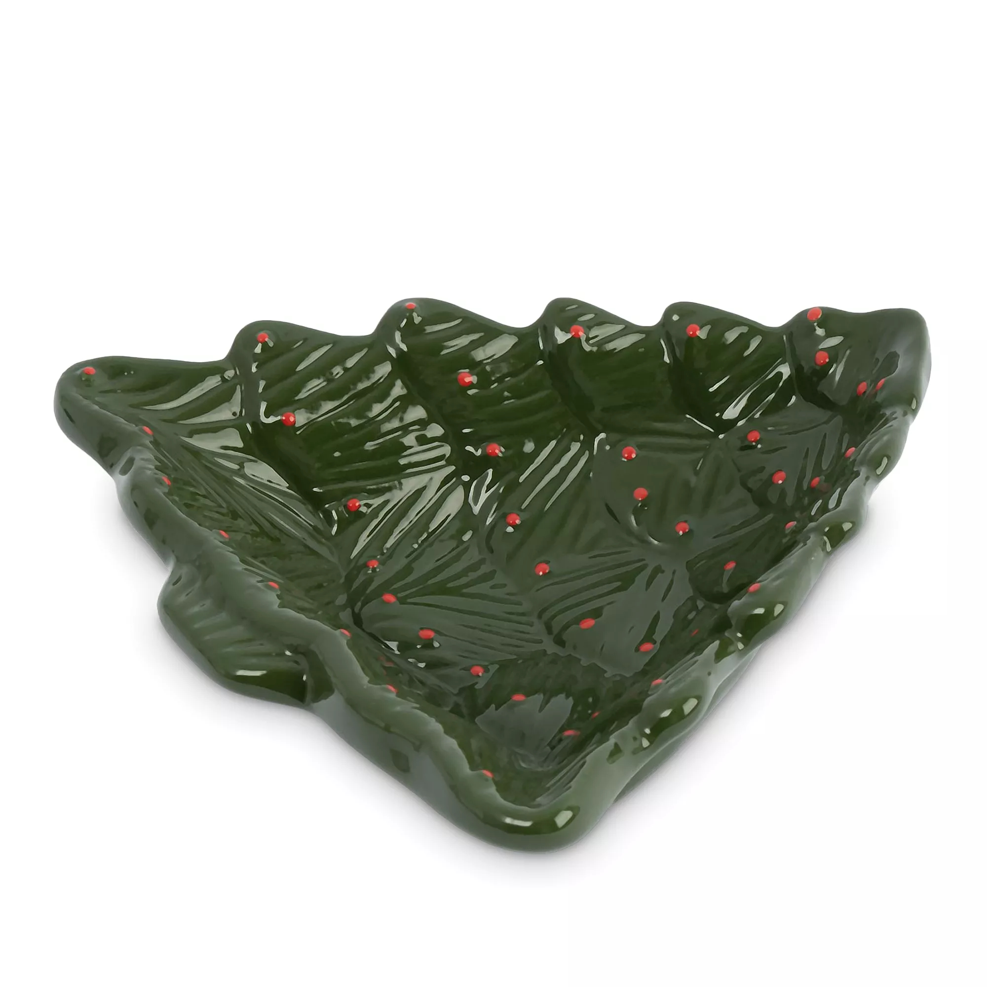 Блюдо глубокое Anna Lafarg зелено-красное елка 175x155x5 см 559₽