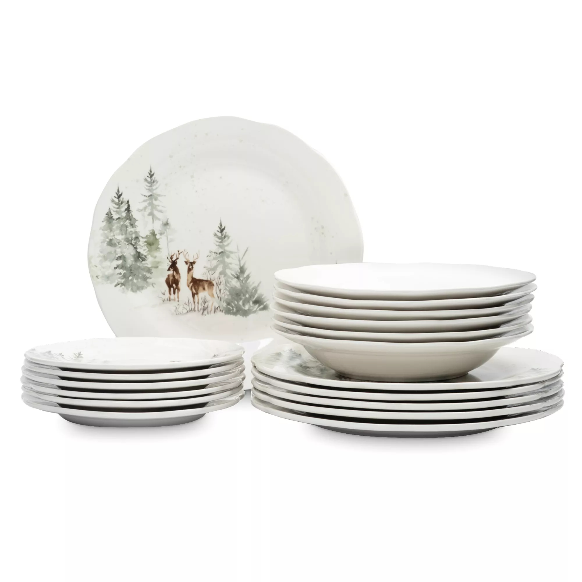 Сервиз обеденный Anna Lafarg олени в лесу 6 персон 18 предметов 7199₽