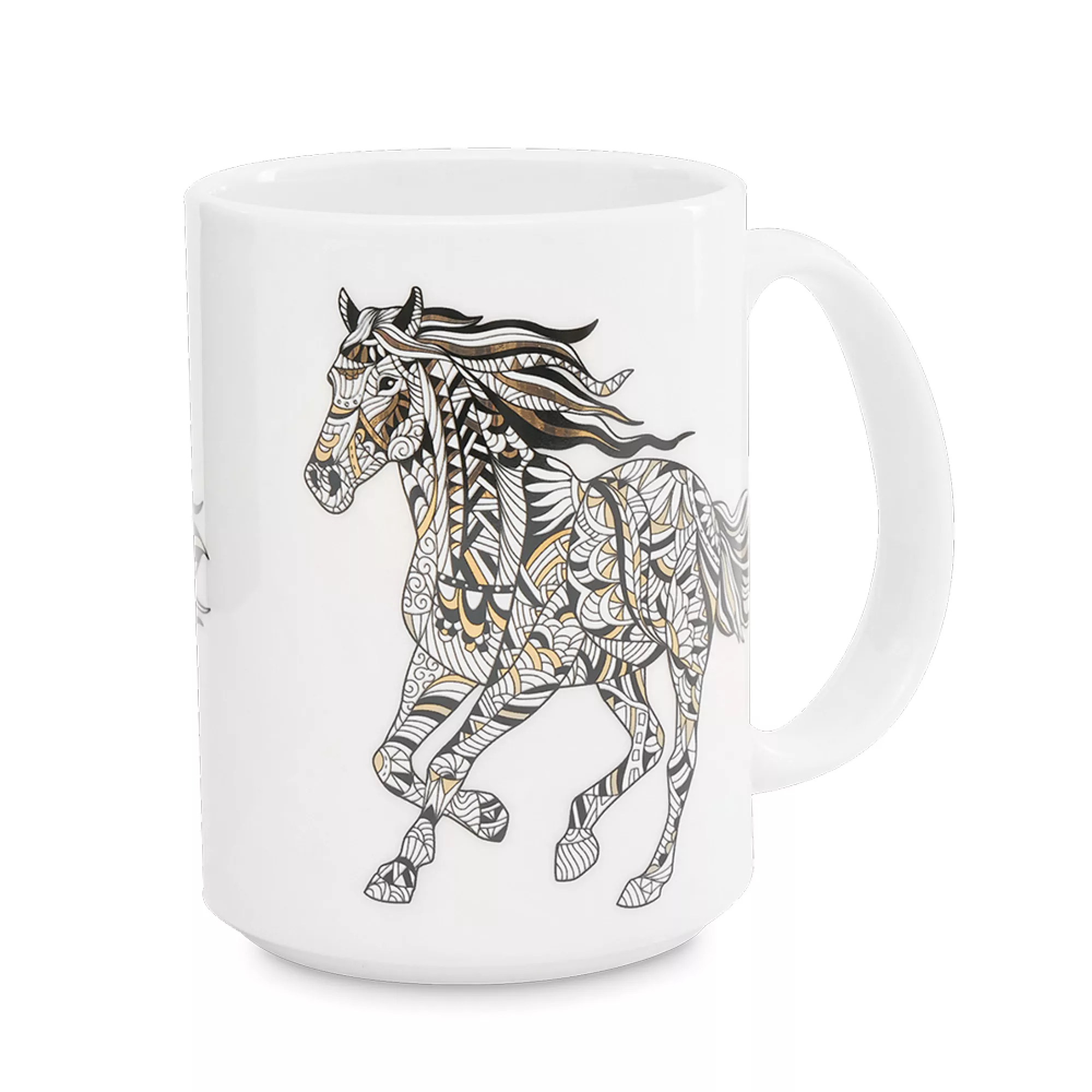 Кружка Anna Lafarg лошадь wild 500 мл белая