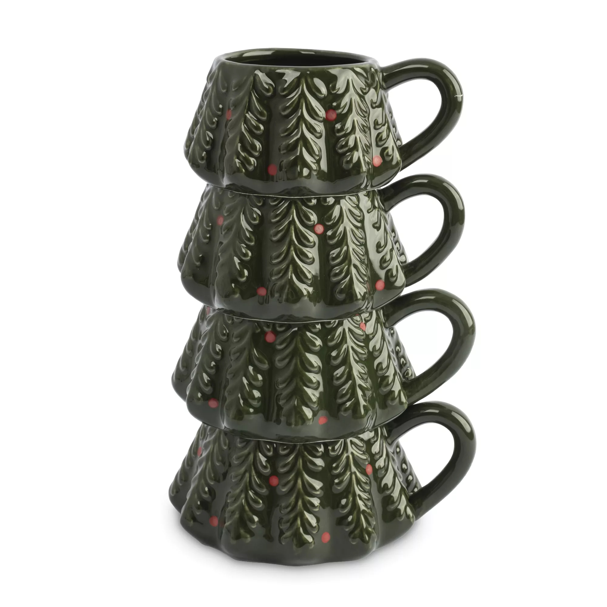Набор кружек Anna Lafarg елка fir 4 шт зеленая