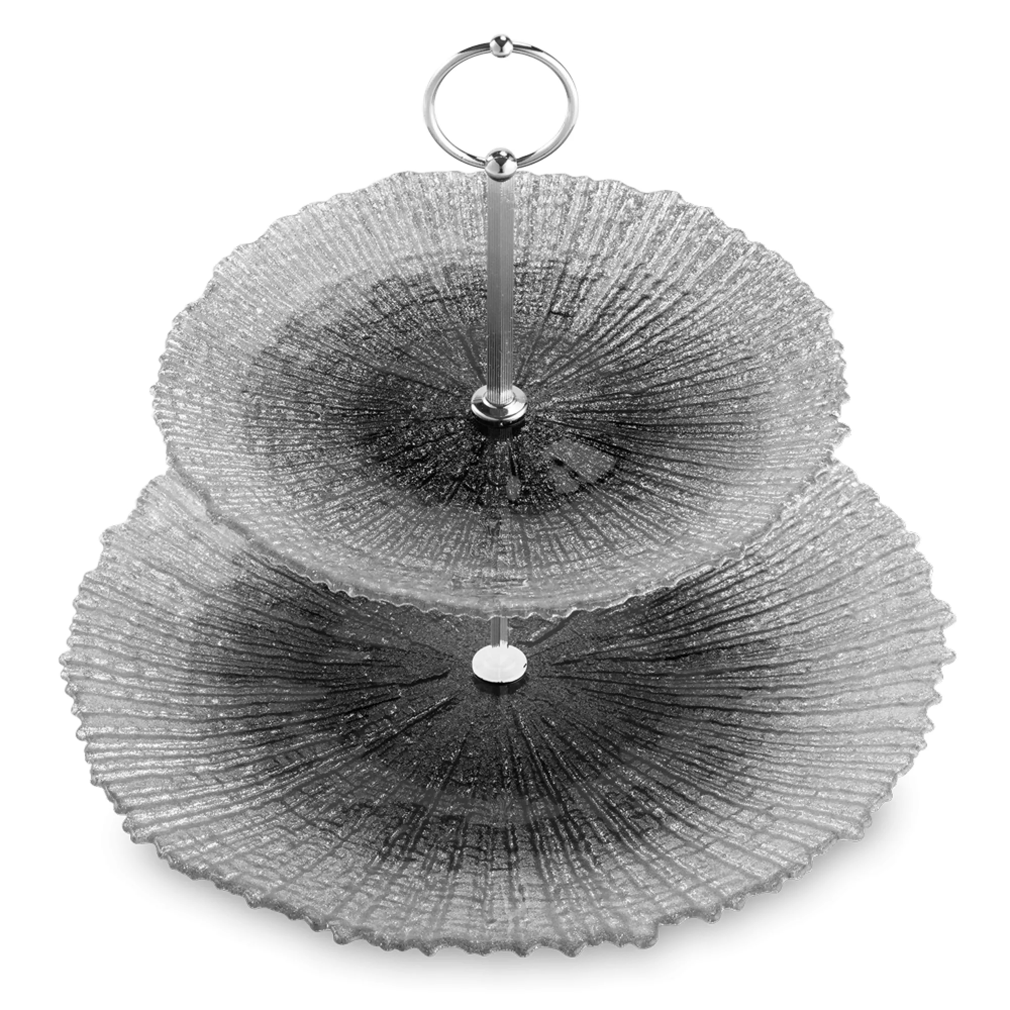 Этажерка для пирожных Anna Lafarg avila 2 яруса серая 21х2826 см 2099₽