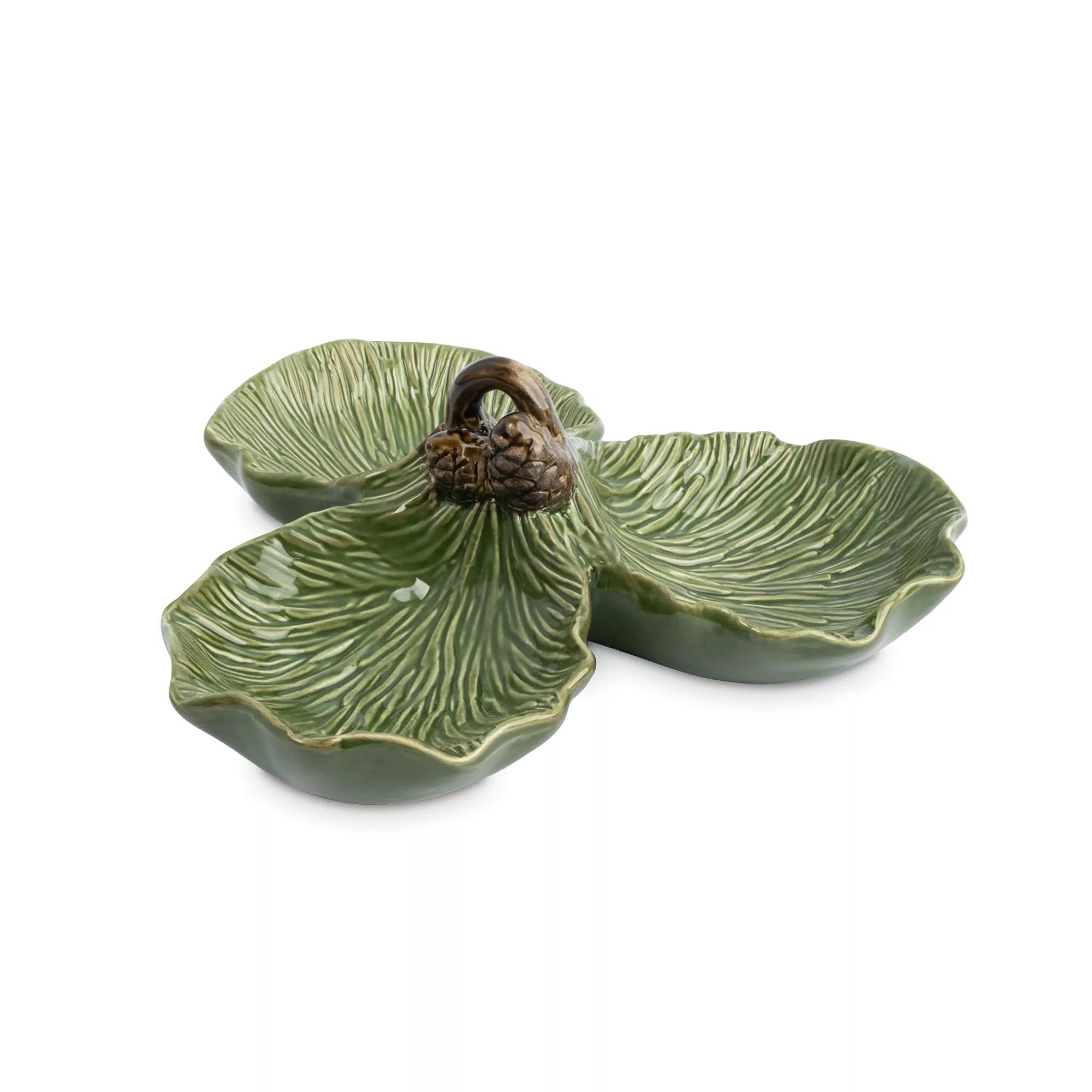 Менажница с декором Anna Lafarg шишки на ветке 23х9 см зеленая 1599₽