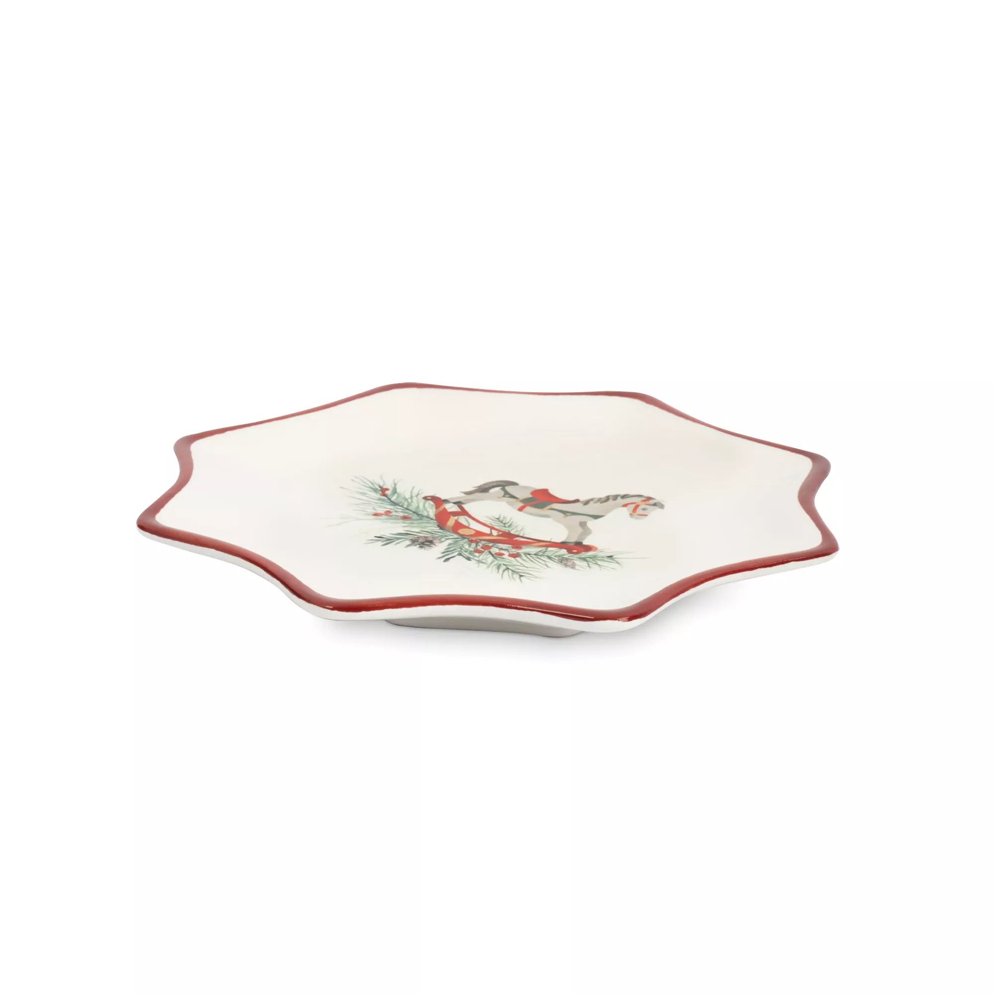 Блюдо Anna Lafarg лошадка 20 см красное