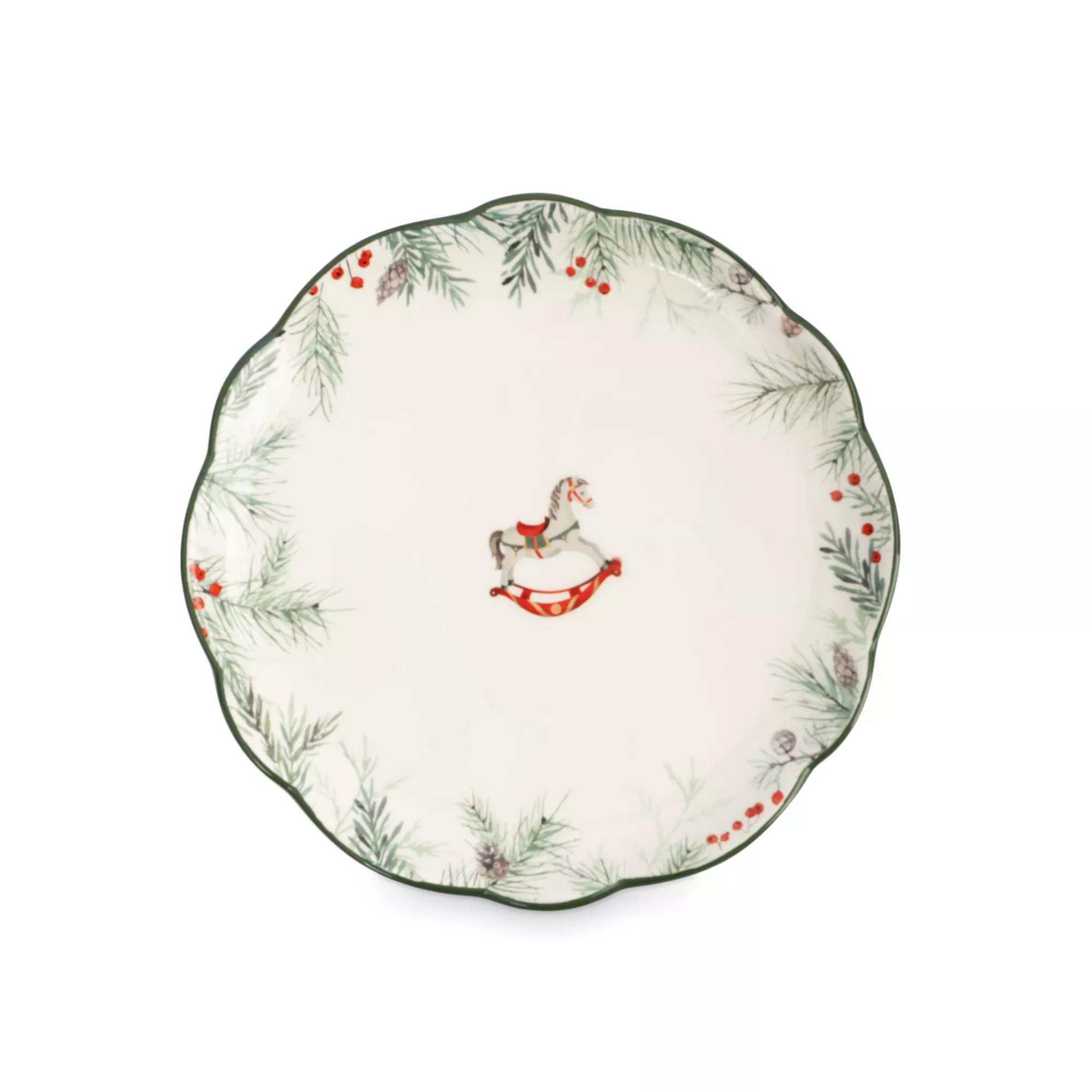 Тарелка закусочная Anna Lafarg лошадка 20 см зеленая 619₽