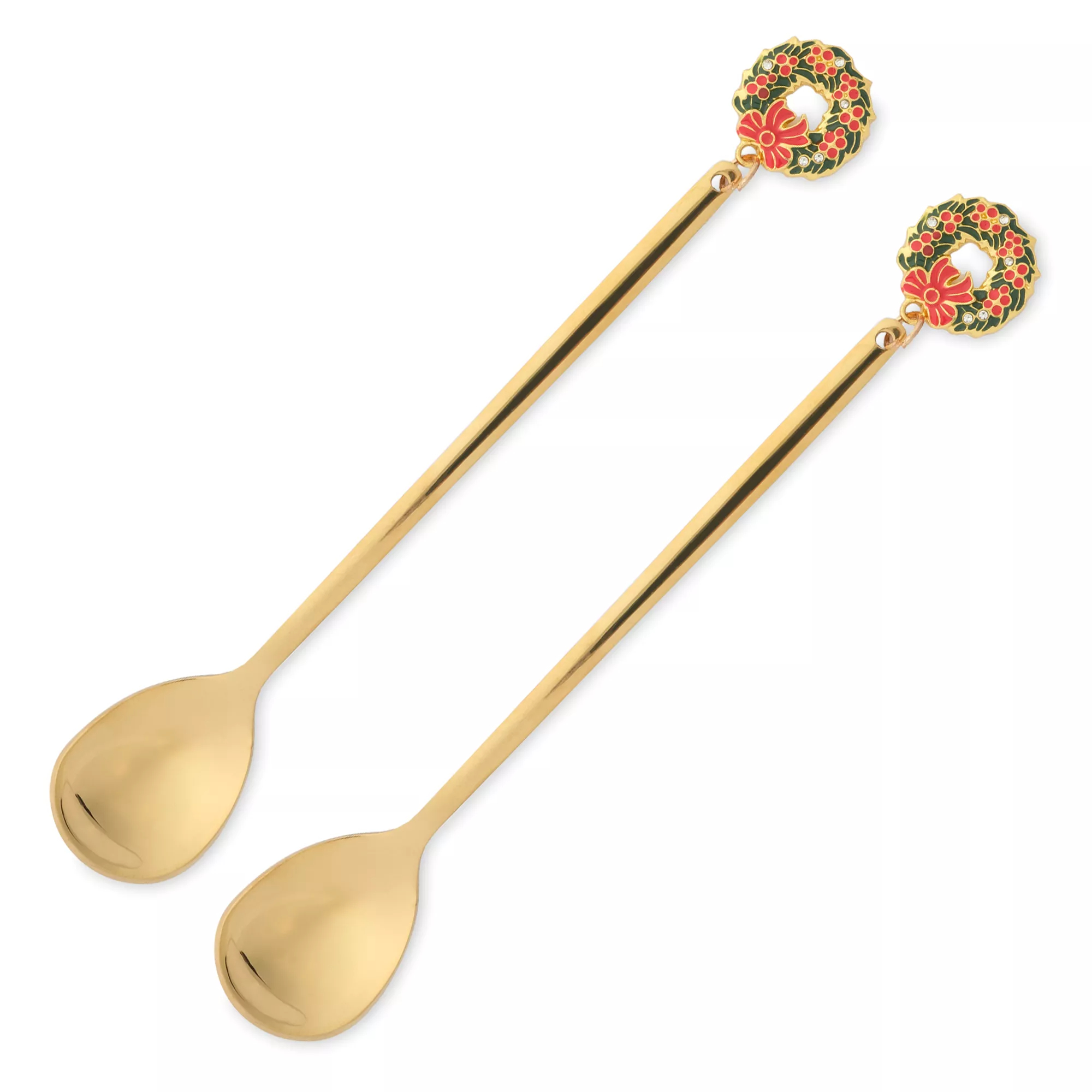 Набор ложек десертных Anna Lafarg золотистый венок 2 шт 15 см 829₽