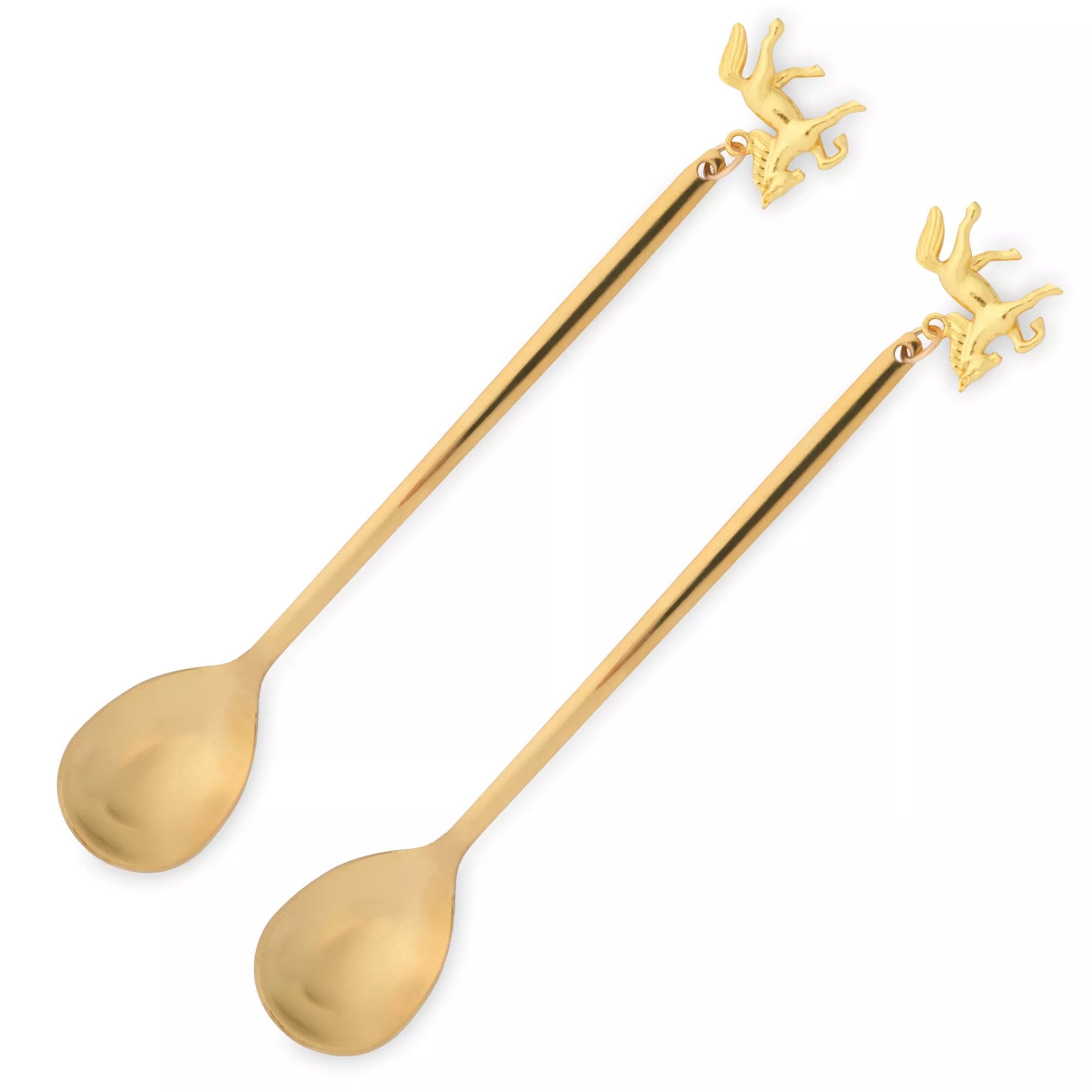 Набор ложек десертных Anna Lafarg лошадь 2 шт 15 см шампань 829₽