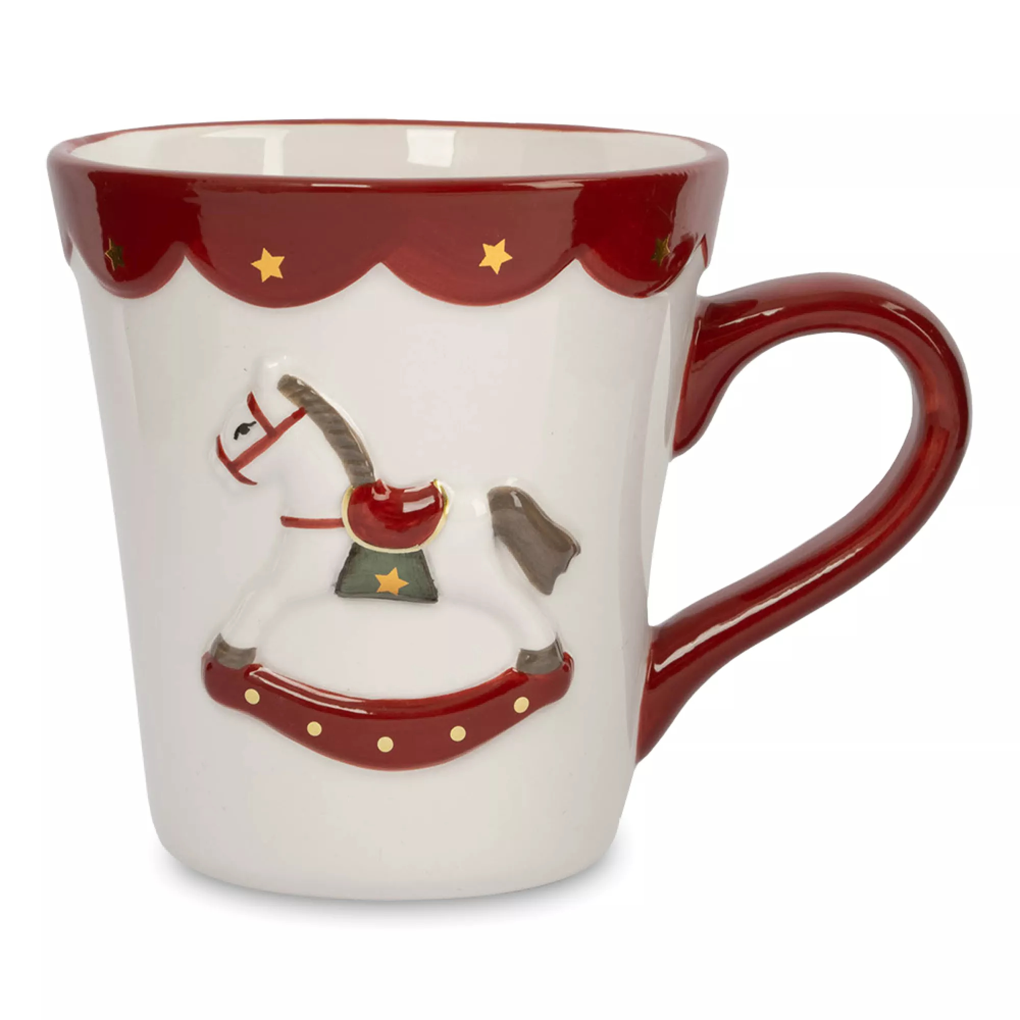 Кружка Anna Lafarg лошадка-качалка 510 мл бело-красная 829₽