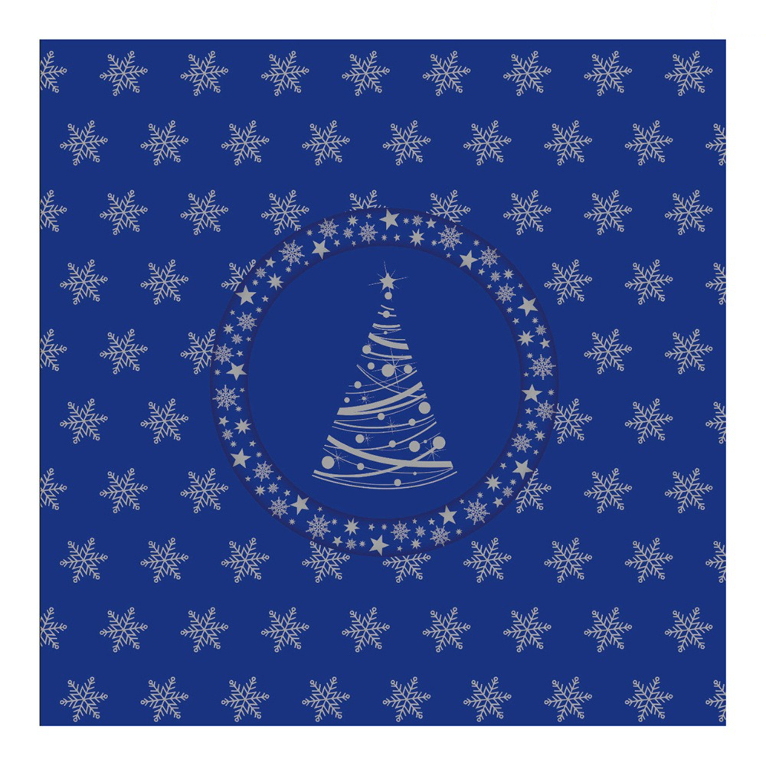 Салфетки Bulgaree green 3-х слойные 33х33 см Снежинки серебристые 20 шт 109₽