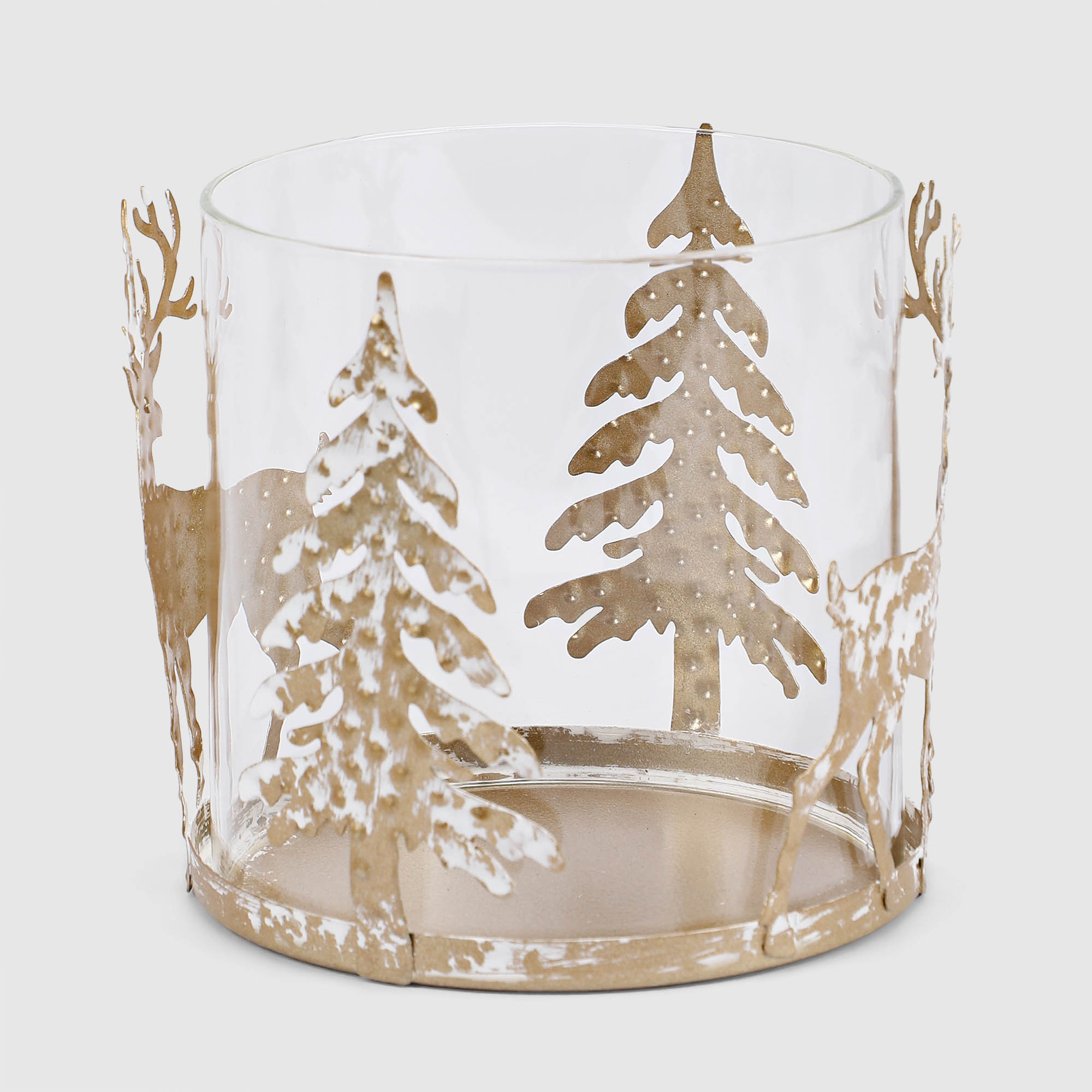 Подсвечник Ad trend железо, стекло 10х10 см