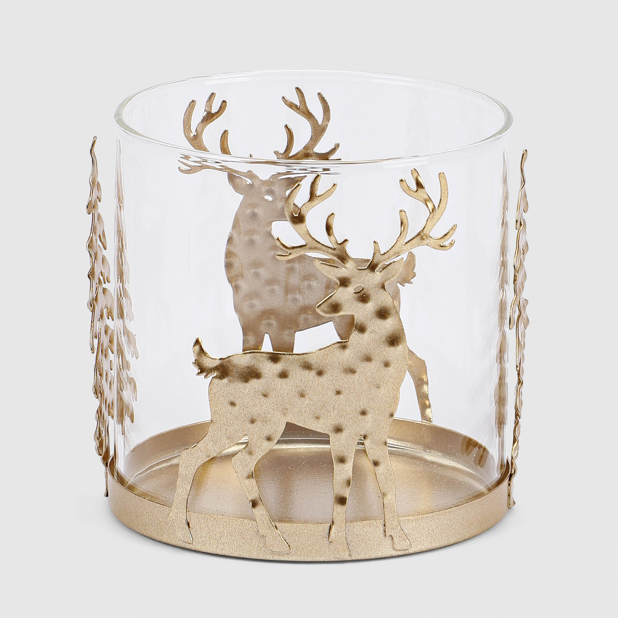 Подсвечник Ad trend железо, стекло 8х8 см