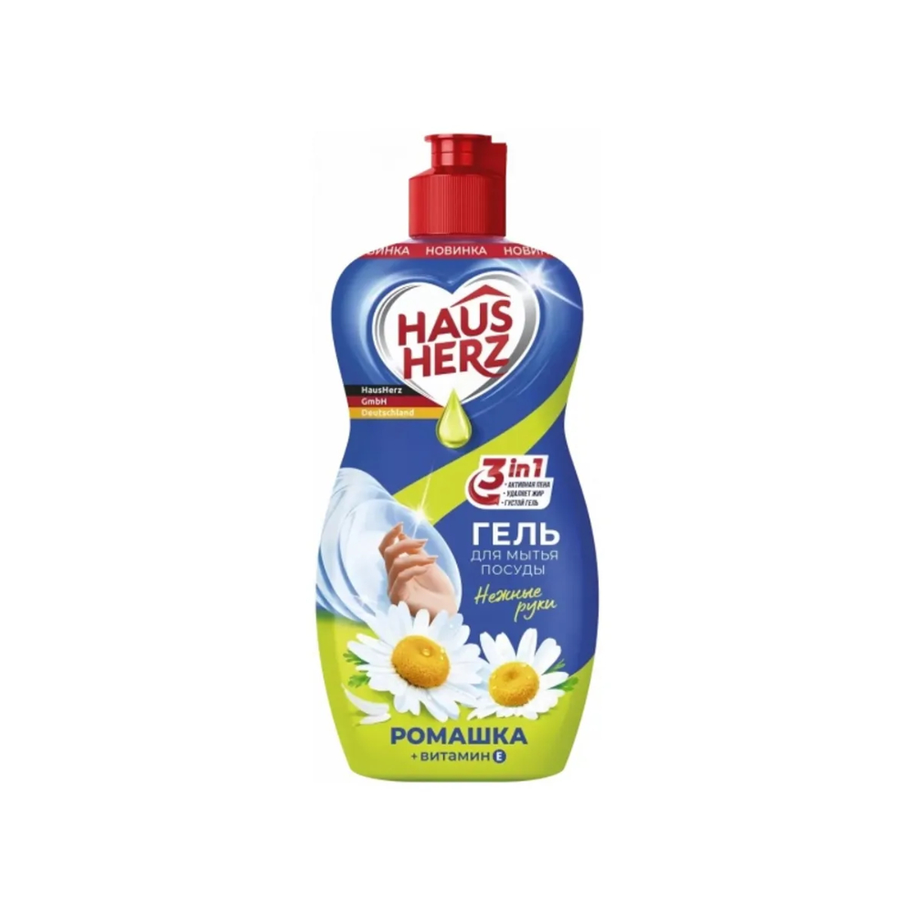 Средство для мытья посуды Haus Herz Ромашка и витамин Е 650 мл