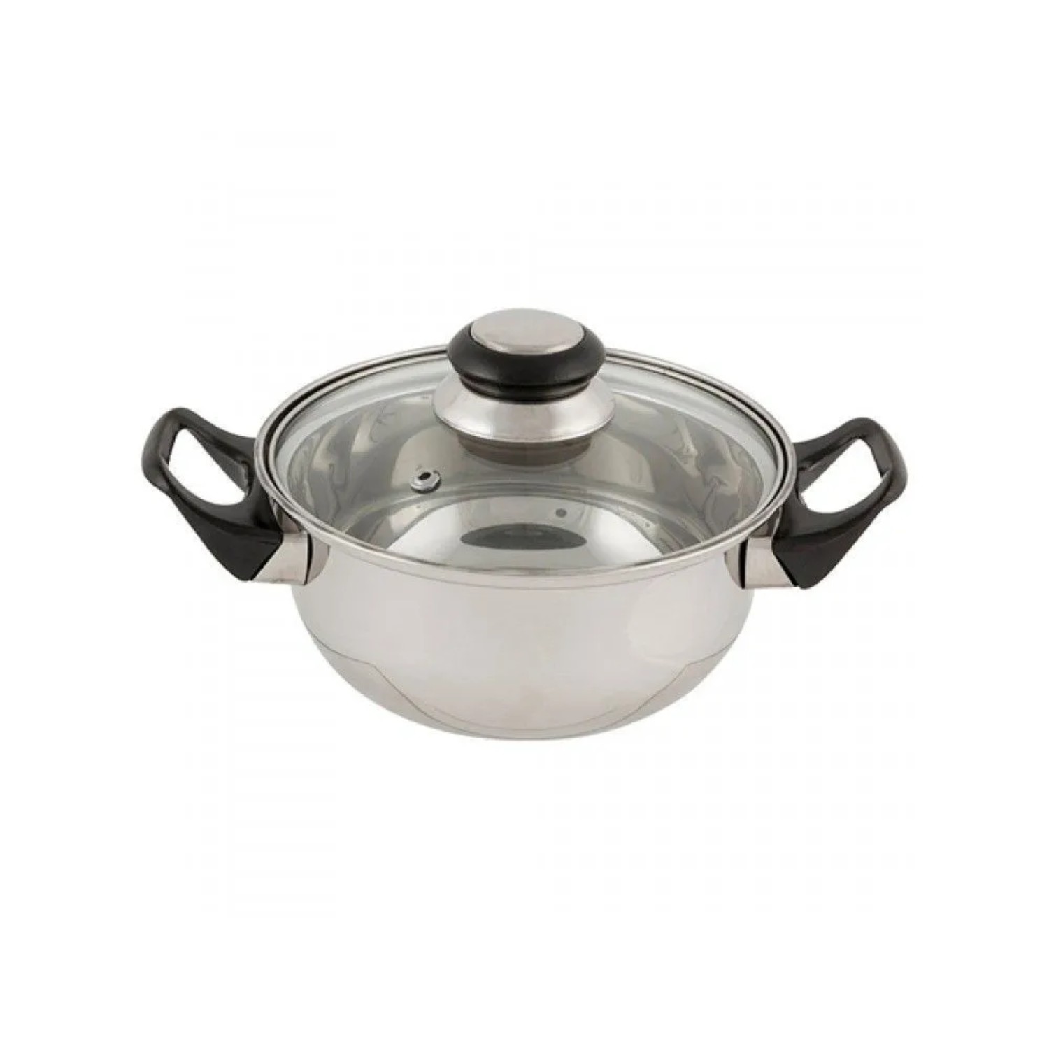 Кастрюля Катюша пром Астра нержавеющая сталь, стеклянная крышка, 1,4 л, 16 см