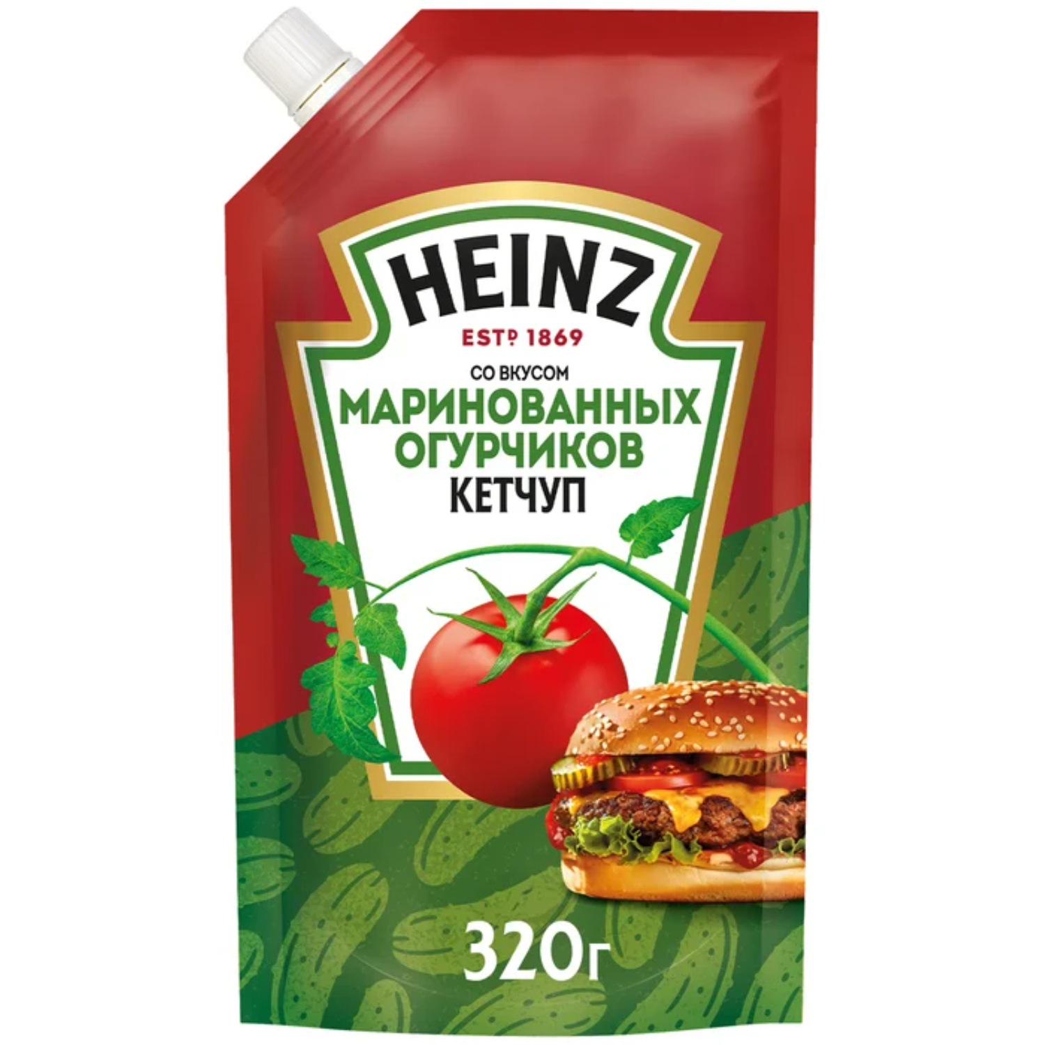 Кетчуп Heinz маринованные огурчики 320 г 129₽
