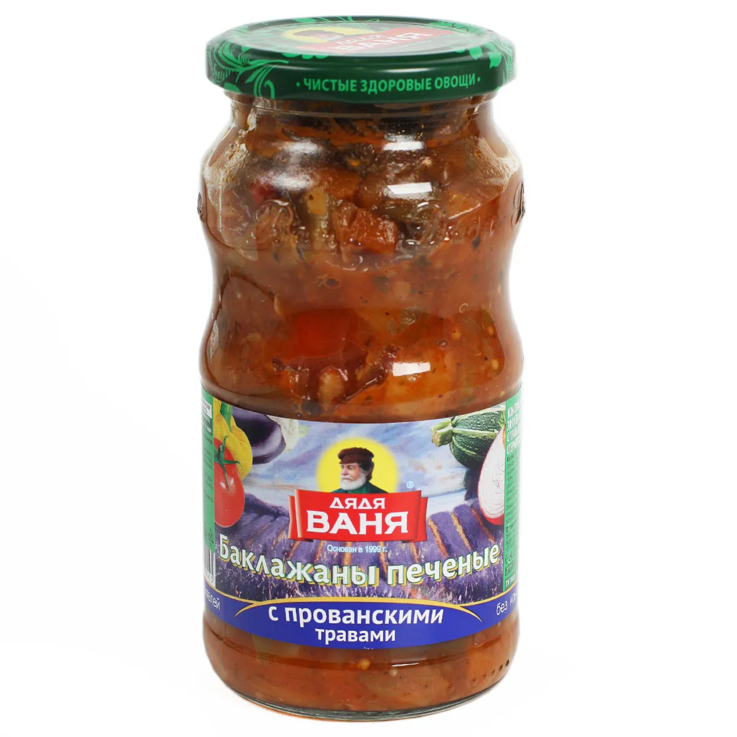 Баклажаны Дядя Ваня печеные с прованскими травами, стеклянная банка 350 г