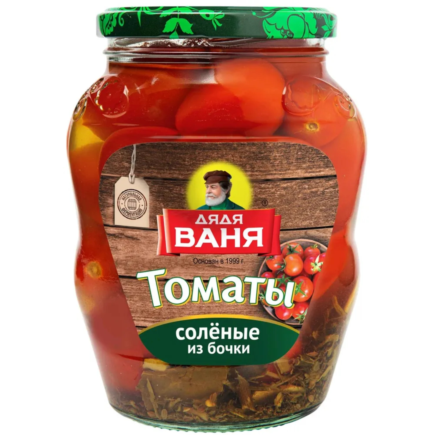 Томаты Дядя Ваня солёные из бочки стеклянная банка 680 г 107₽