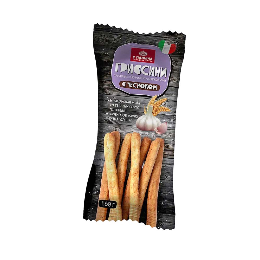Гриссини У Палыча с чесноком 016 кг 109₽