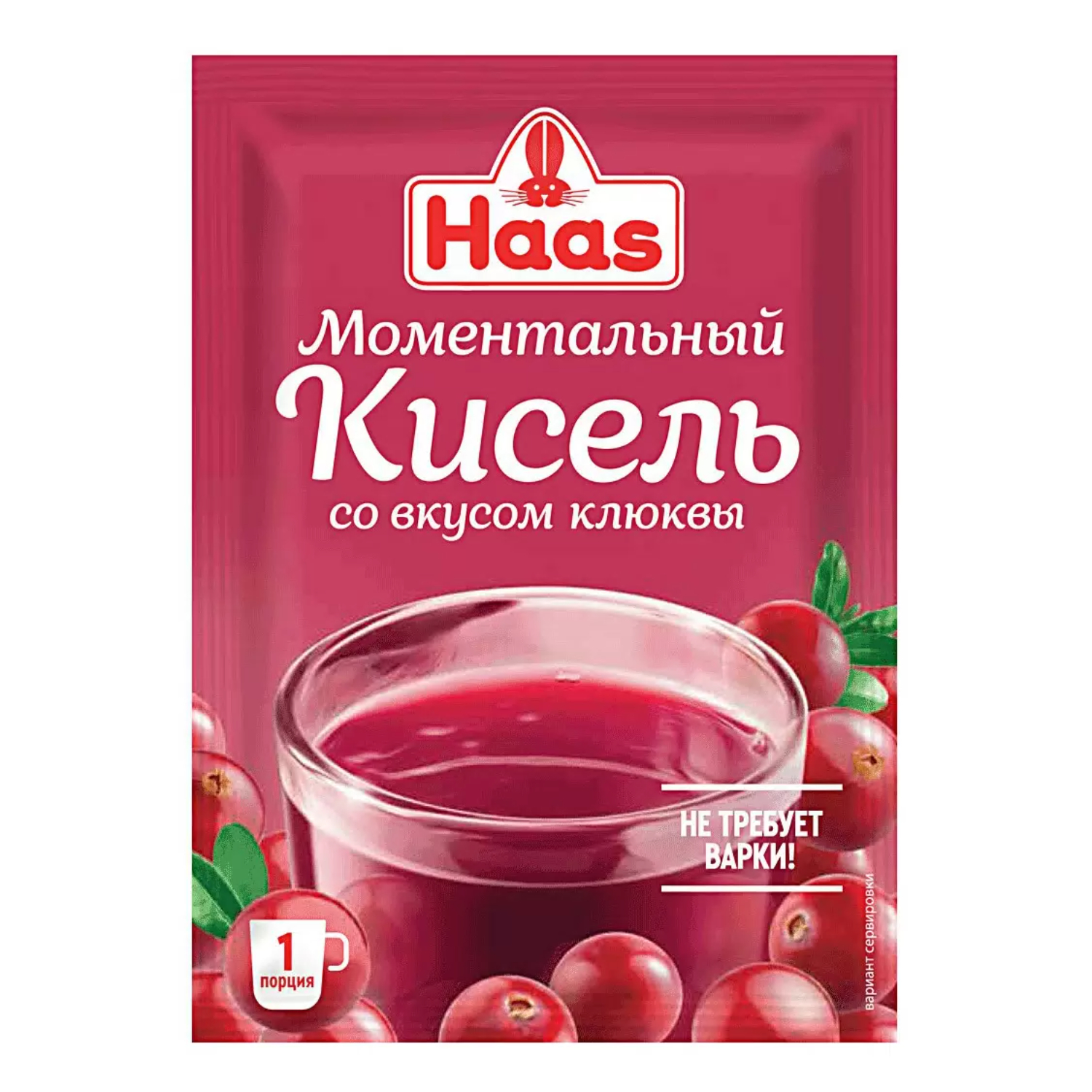 Кисель моментальный Haas клубника 75 г