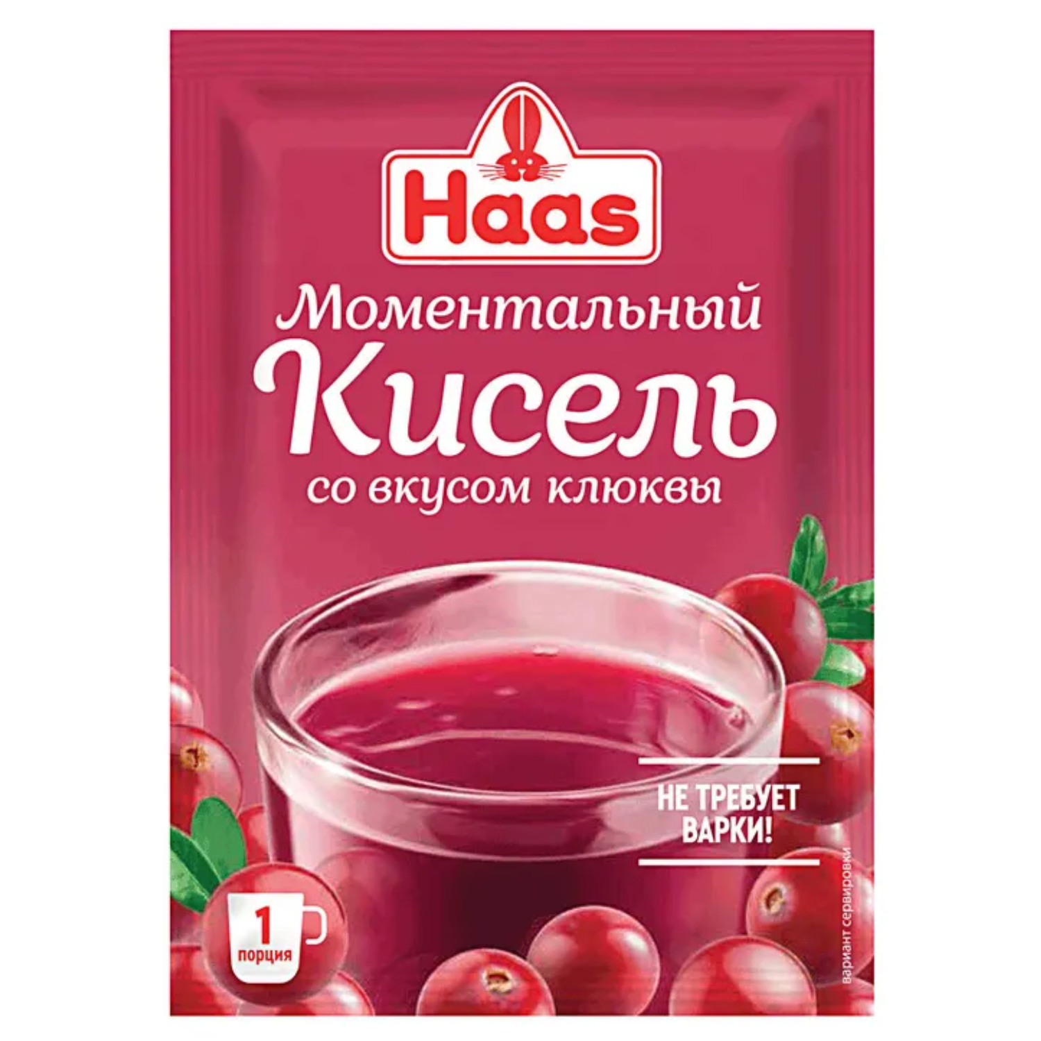 Кисель моментальный Haas клюква 75 г