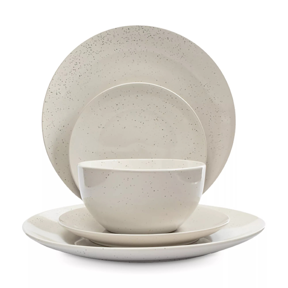 Сервиз обеденный Anna Lafarg Viveiro на 6 персон 18 предметов керамика белый в крапинку ANLAF-021224 6199₽
