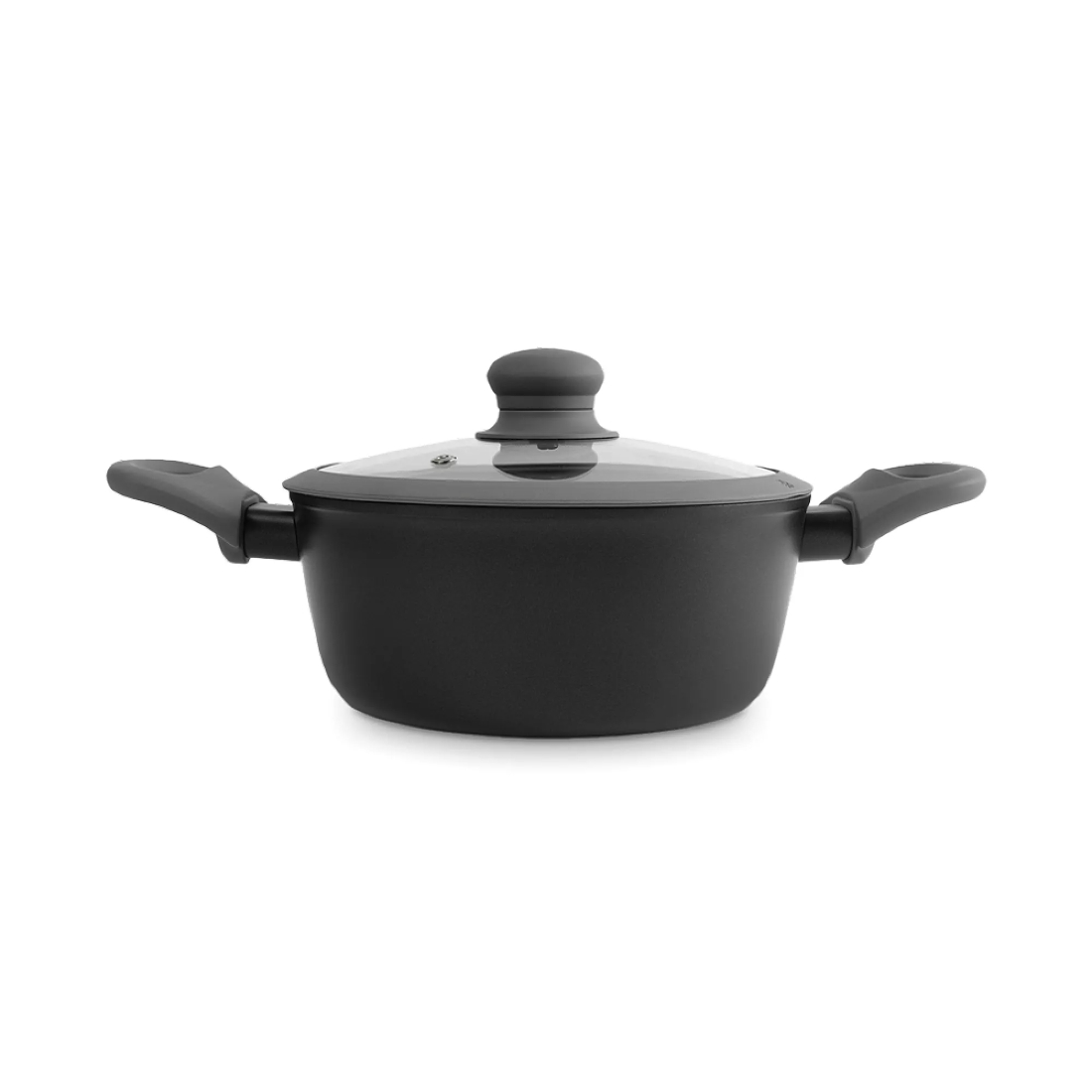 Кастрюля с крышкой Anna Lafarg Robust 22 л 20 см алюминий с антипригарным покрытием серо-черный ANLAF-CNA1025-6 3799₽