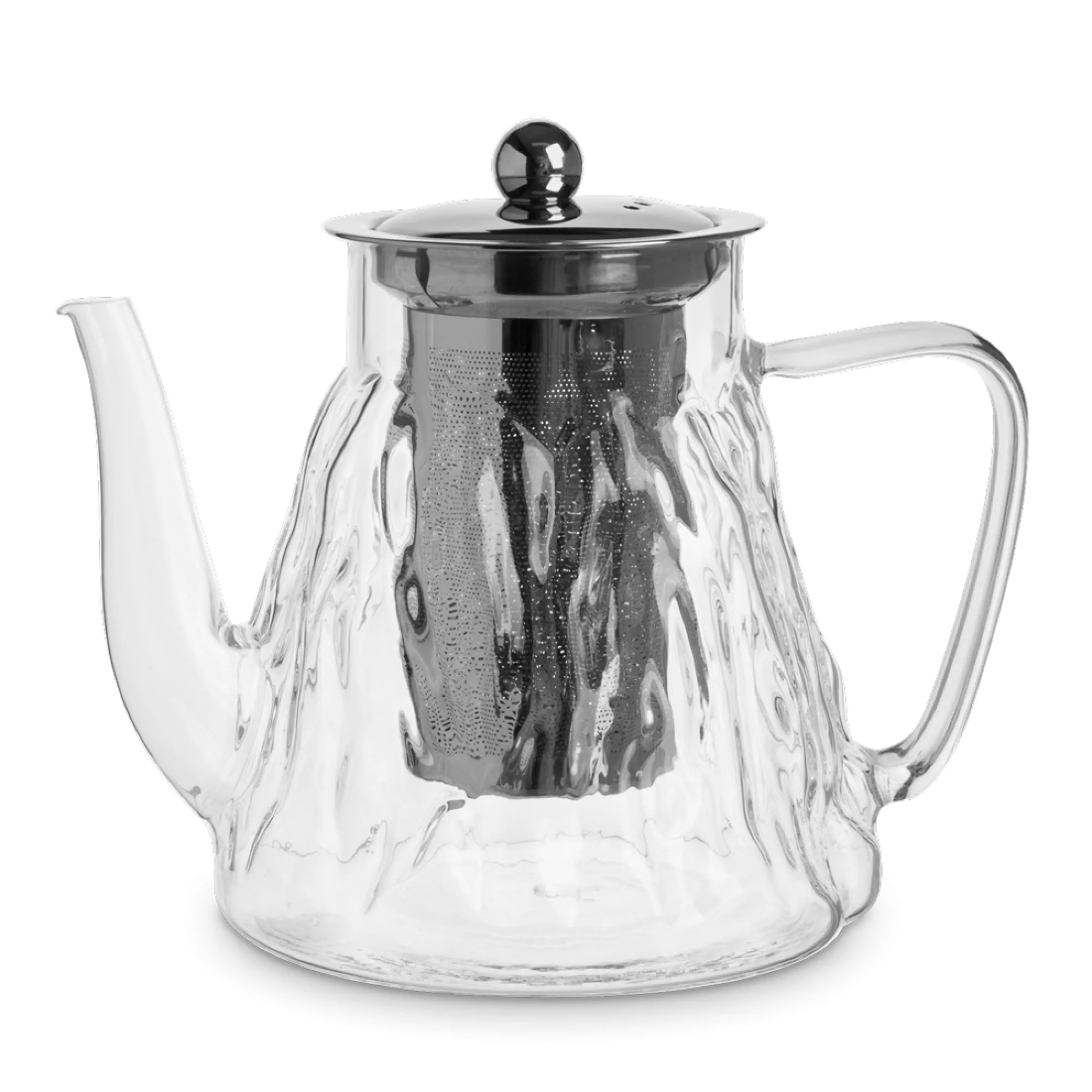 Чайник заварочный Anna Lafarg Piano 1 л, стекло, Мятая фактура, ANLAF-KTC584