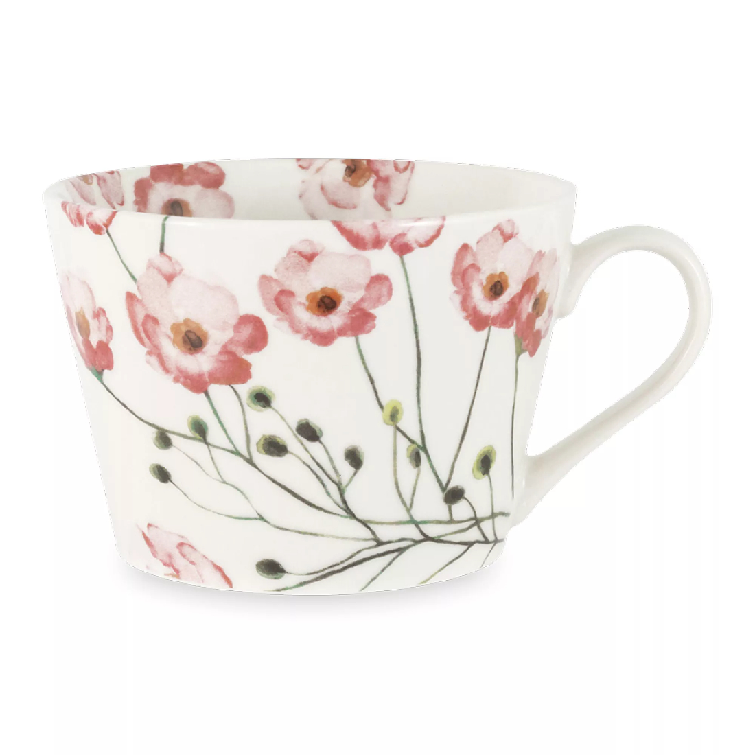 Кружка Anna Lafarg Magic Flowers «Лютик», 480 мл, фарфор, белый, декор, ANLAF2-TC478-A2004-B