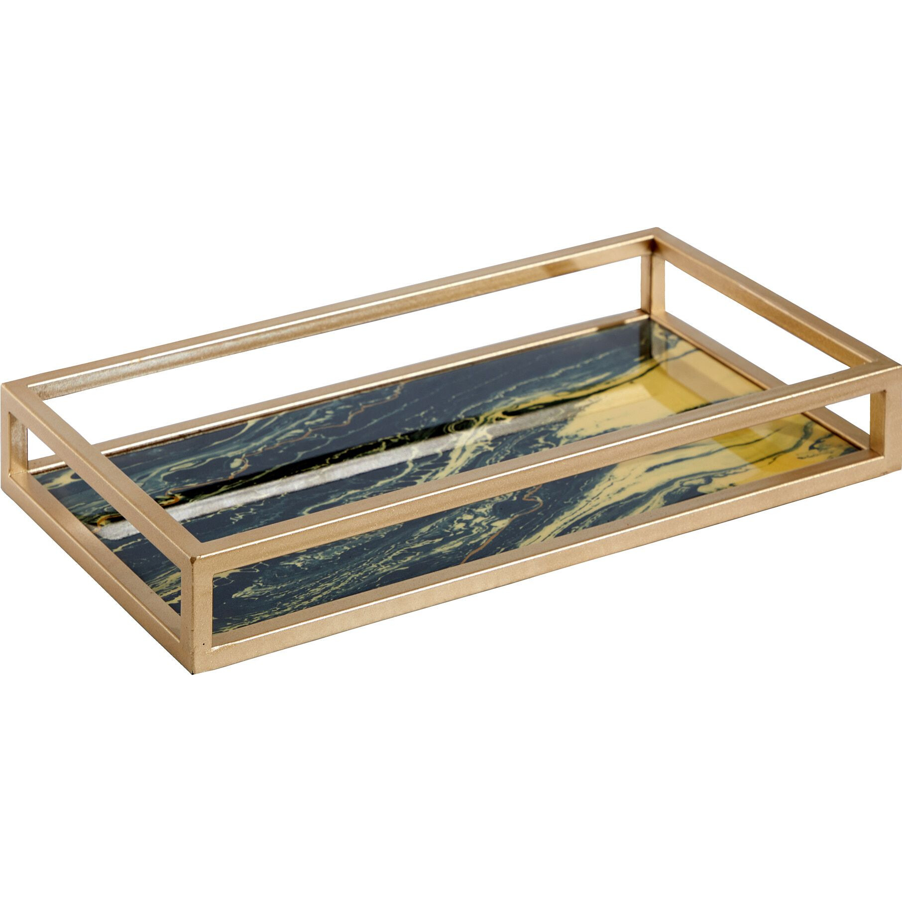 Поднос Glasar Листья 35х18х5 см