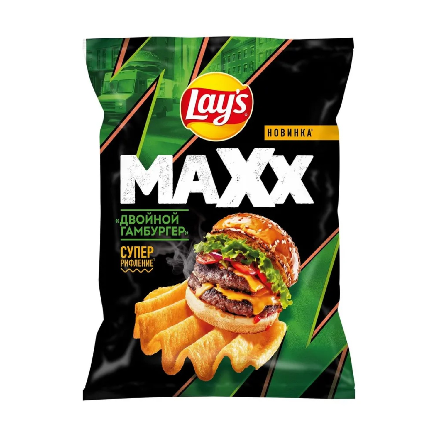 Чипсы Lays махх двойной гамбургер 100 г 159₽