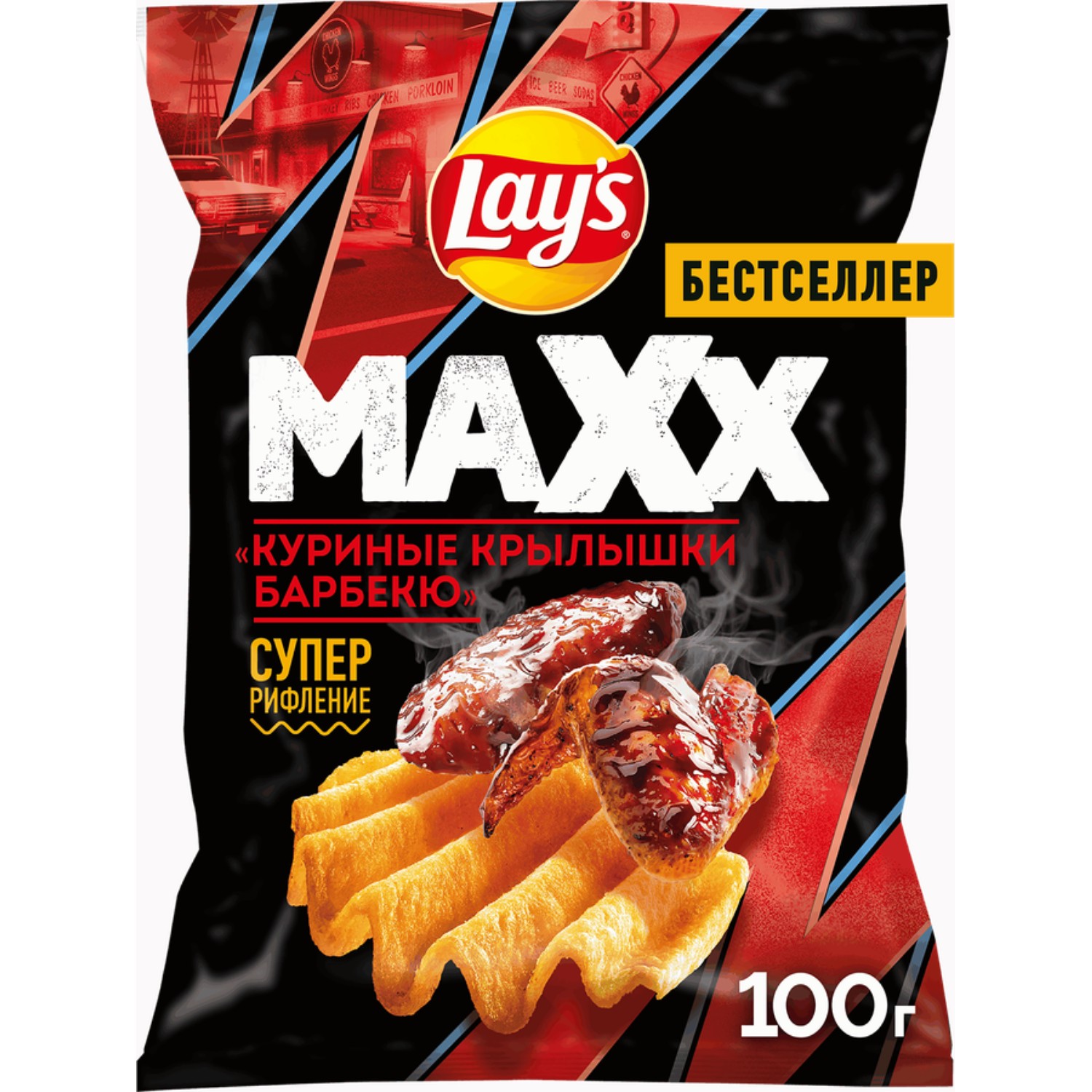 Чипсы Lays махх курица барбекю 100 г 159₽